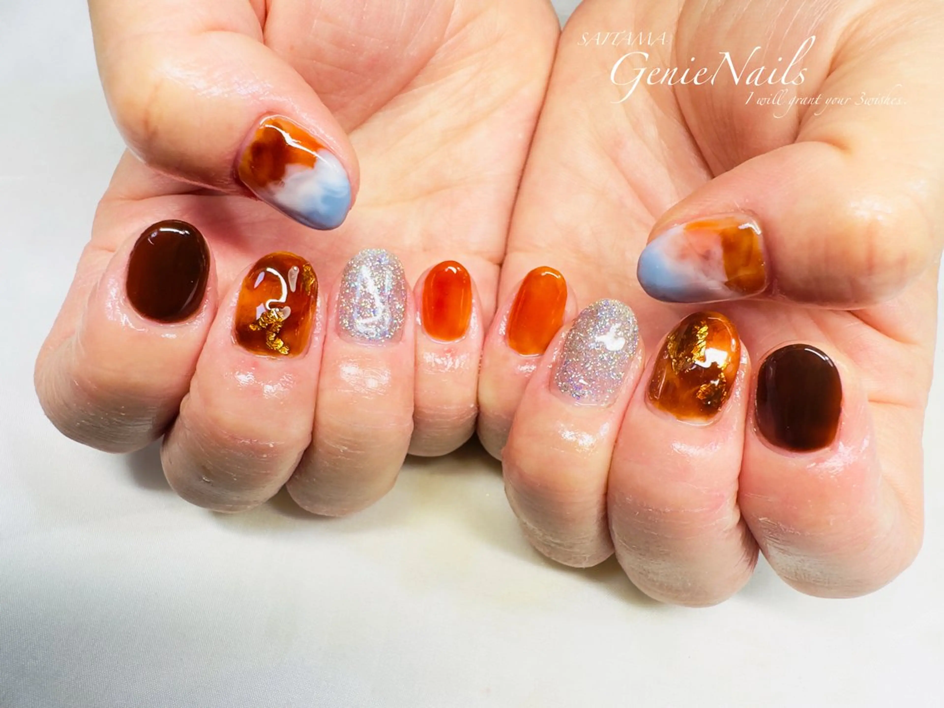 メンズ ネイル ハロウィン アートネイル フットネイル ハロウィン メンズネイル Genie Nailsのネイルデザイン