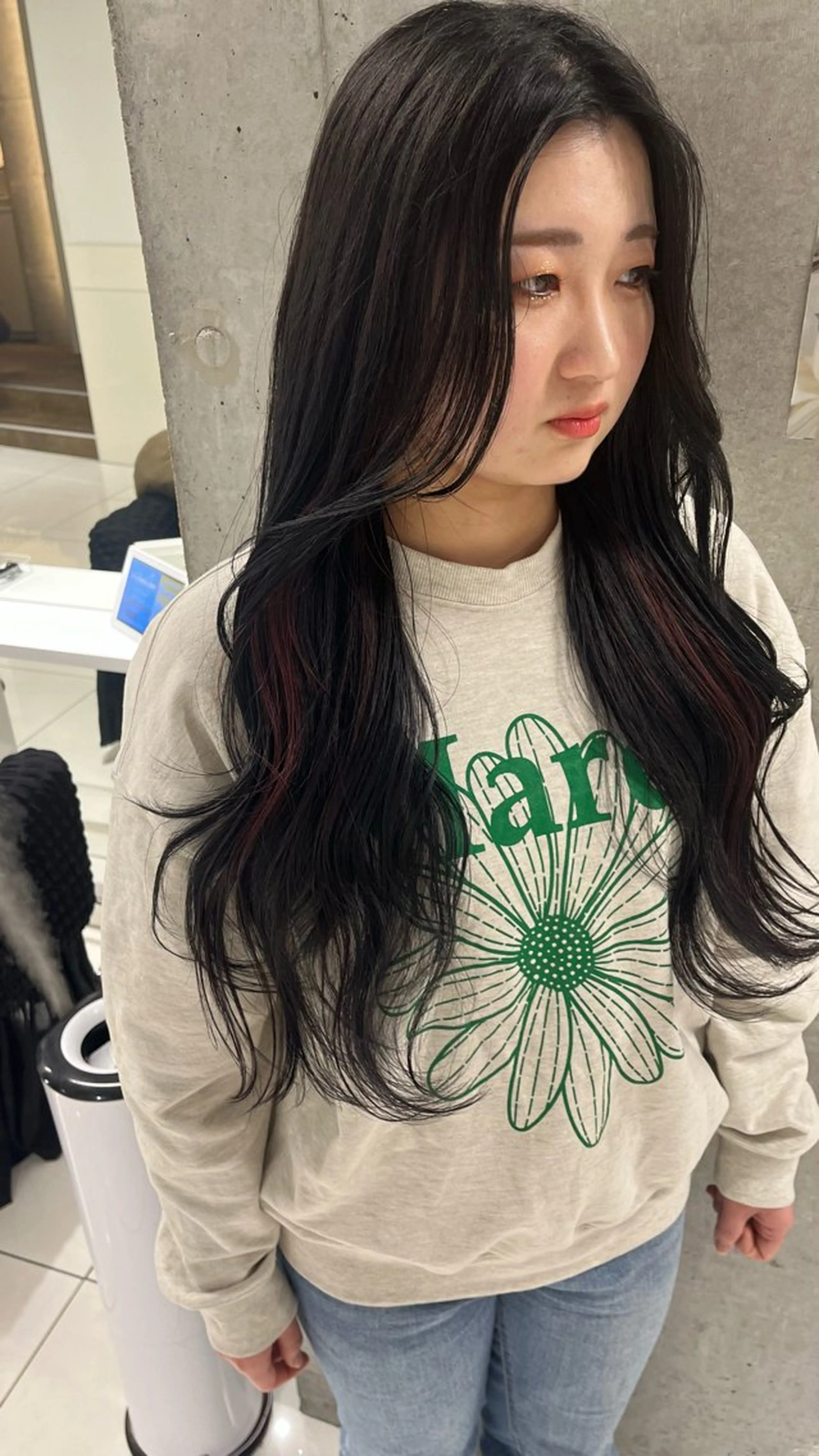 ロング カラー ヘアアレンジ インナーカラー ねいるとあいの店キュプレ橘通店所属・harua キュプレ/アイリストのマツエク・マツパデザイン