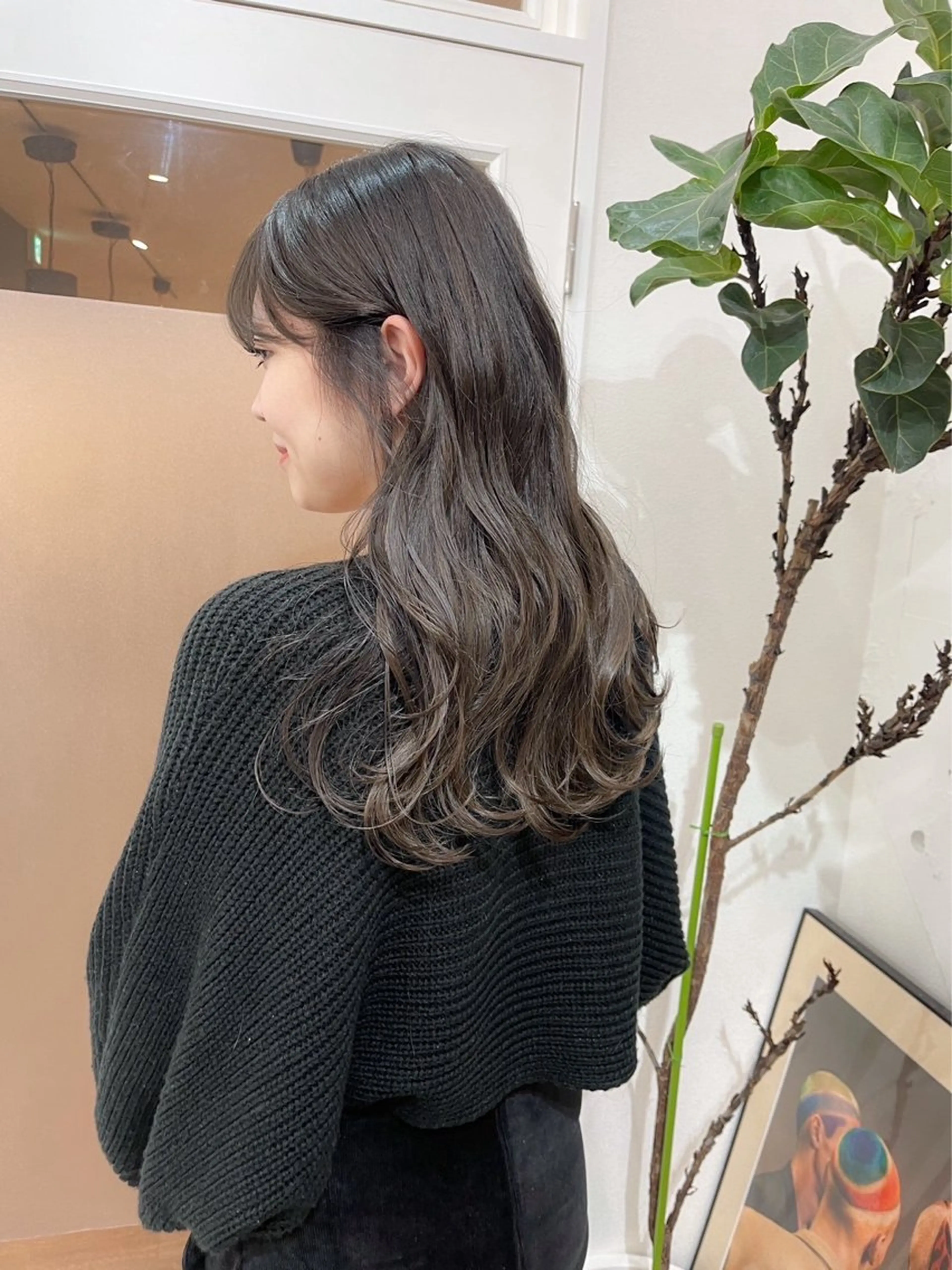 ロング カット ヘアカラー トリートメント RIN 中明度韓国ヘアのヘアスタイル