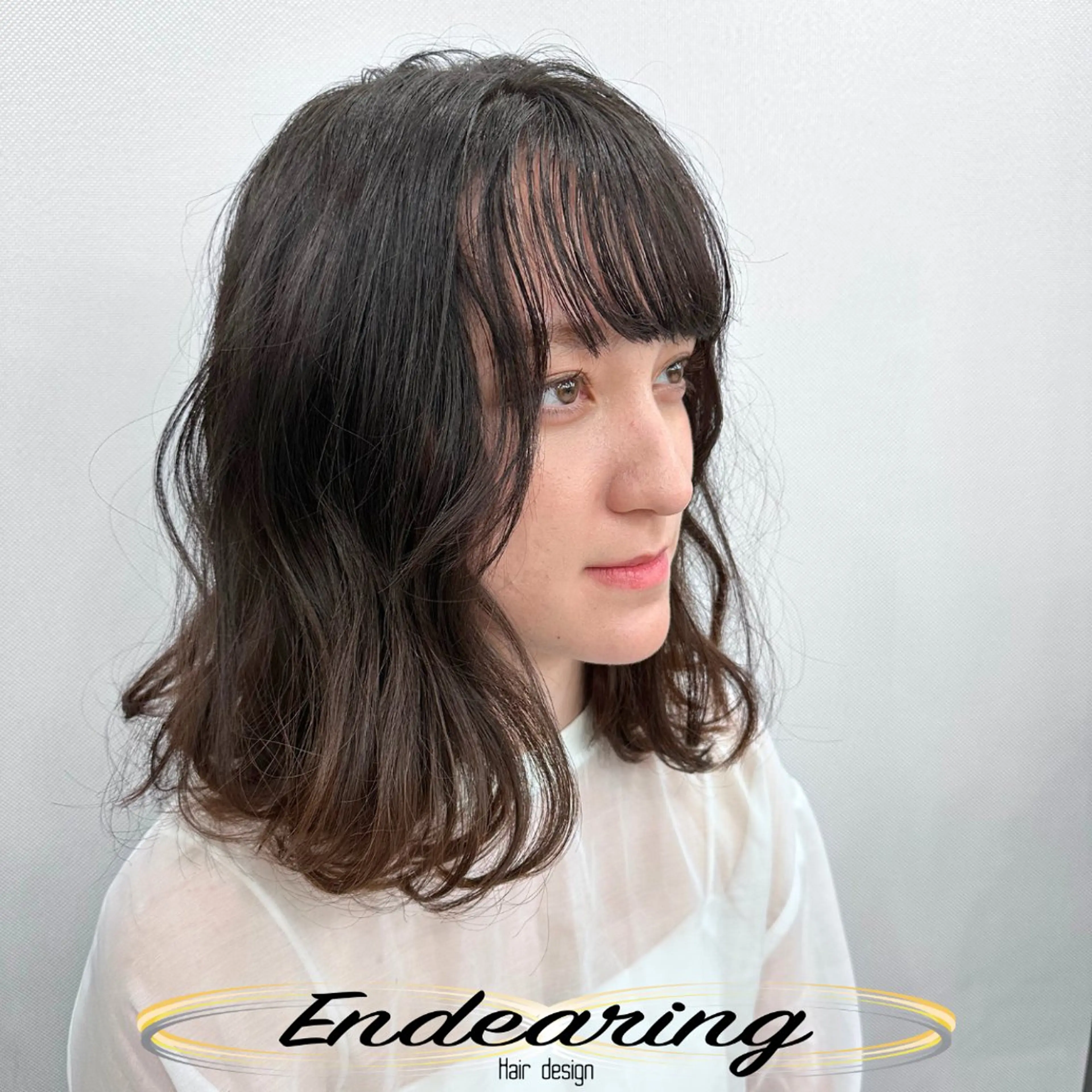 ミディアム ミディアムパーマ カット ヘアカラー Endearing 銀座/レイヤーカットのヘアスタイル