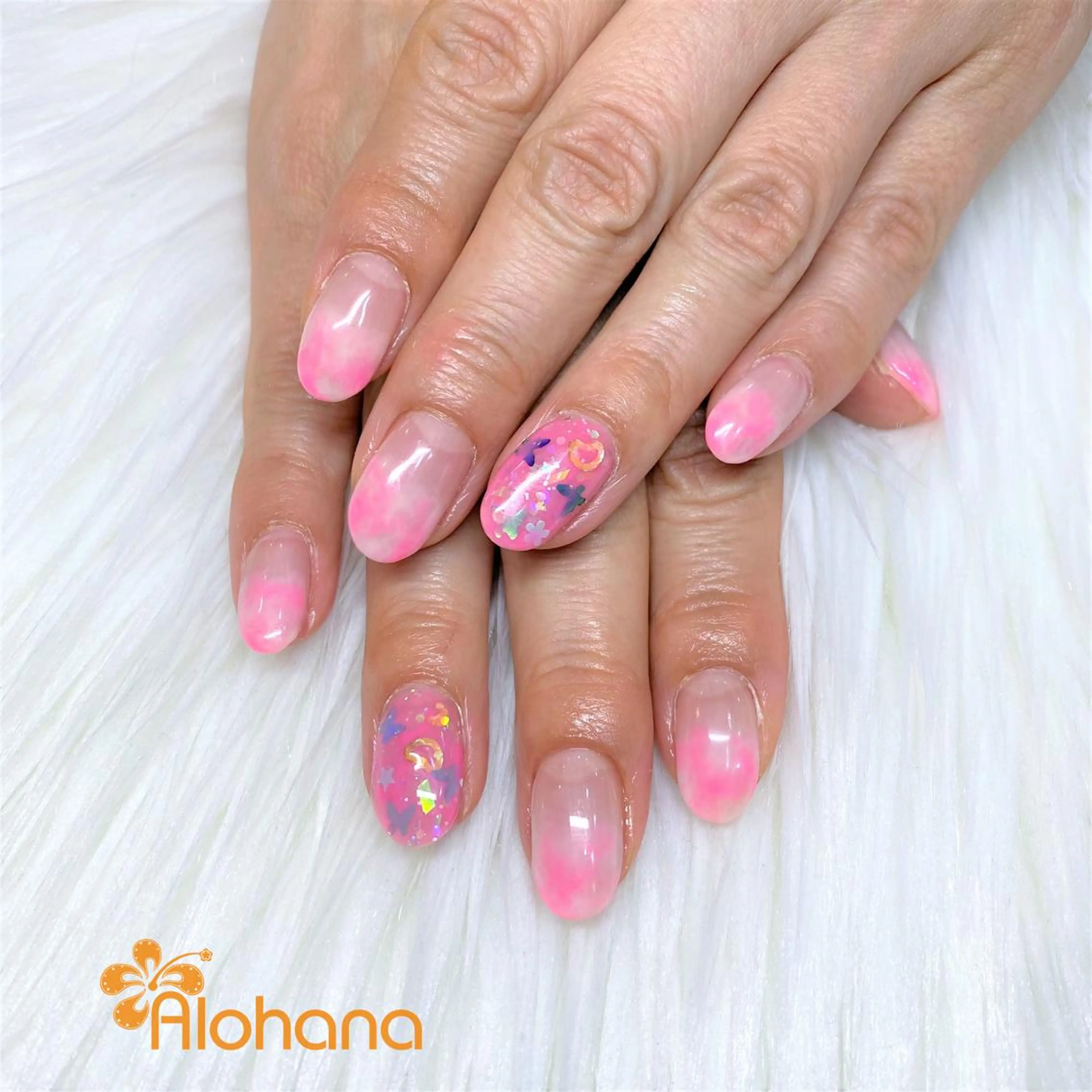ネイル 大理石ネイル(マーブル) ハンドネイル Alohana所属・Alohana Minaのネイルデザイン