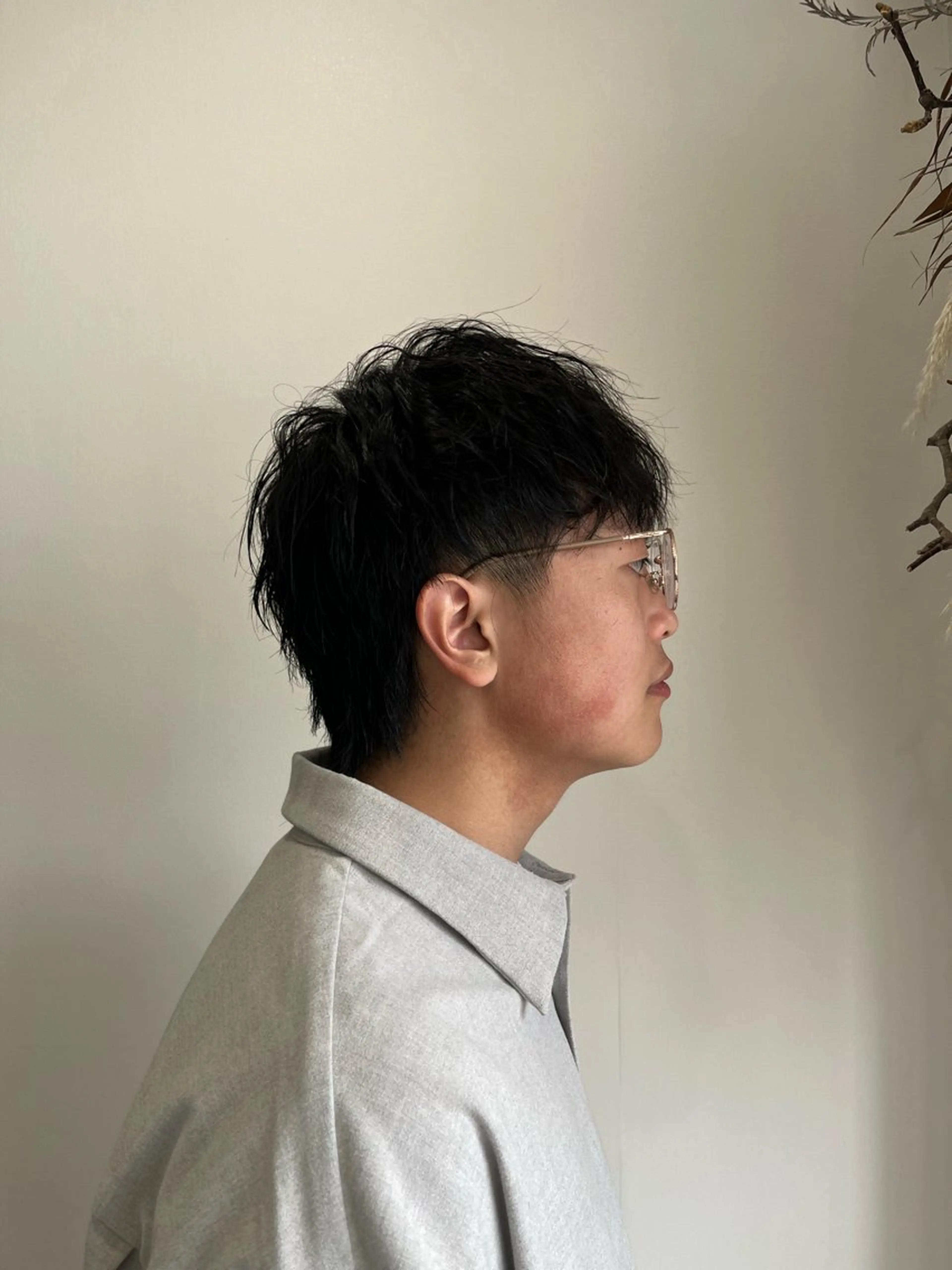 ミディアム パーマ メンズ NEXT for hair所属・【ロングモデル募集】 宮本祥汰🐺のヘアスタイル