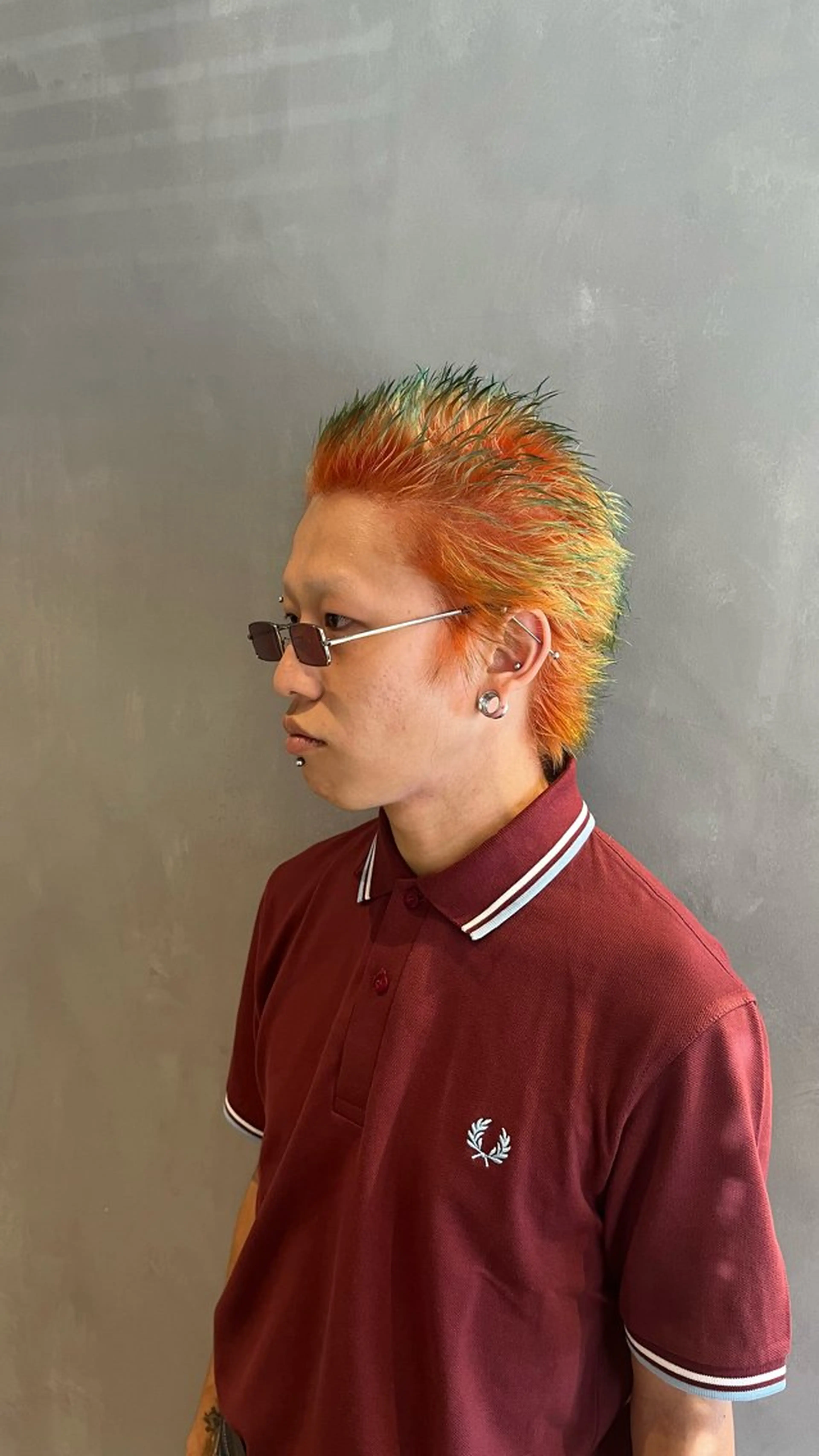 カラー メンズ デザインカラー 長瀬 友唯のヘアスタイル