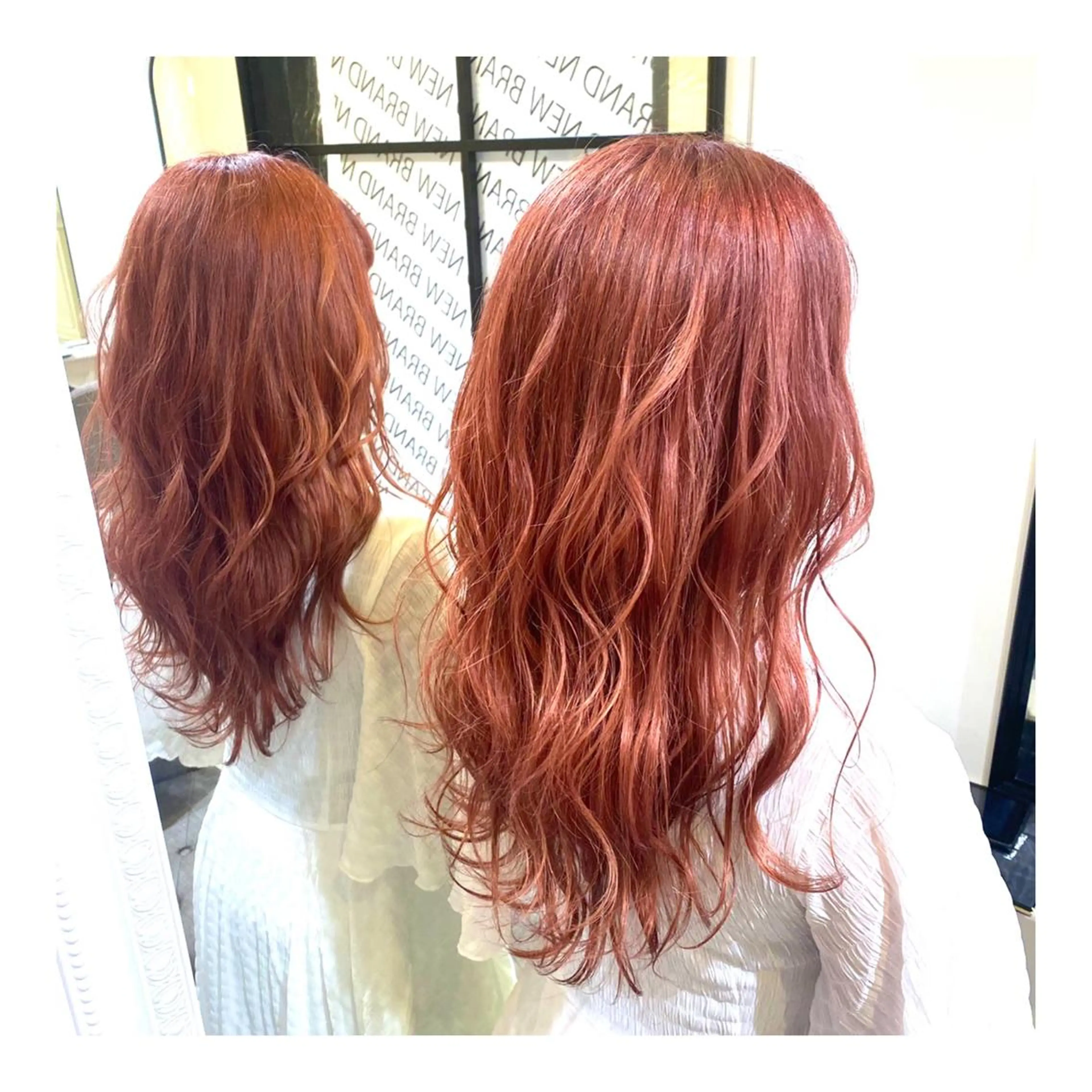 ロング カラー ハイトーンカラー ピンクカラー 心斎橋/ブリーチなし 髪質改善/レイヤーのヘアスタイル