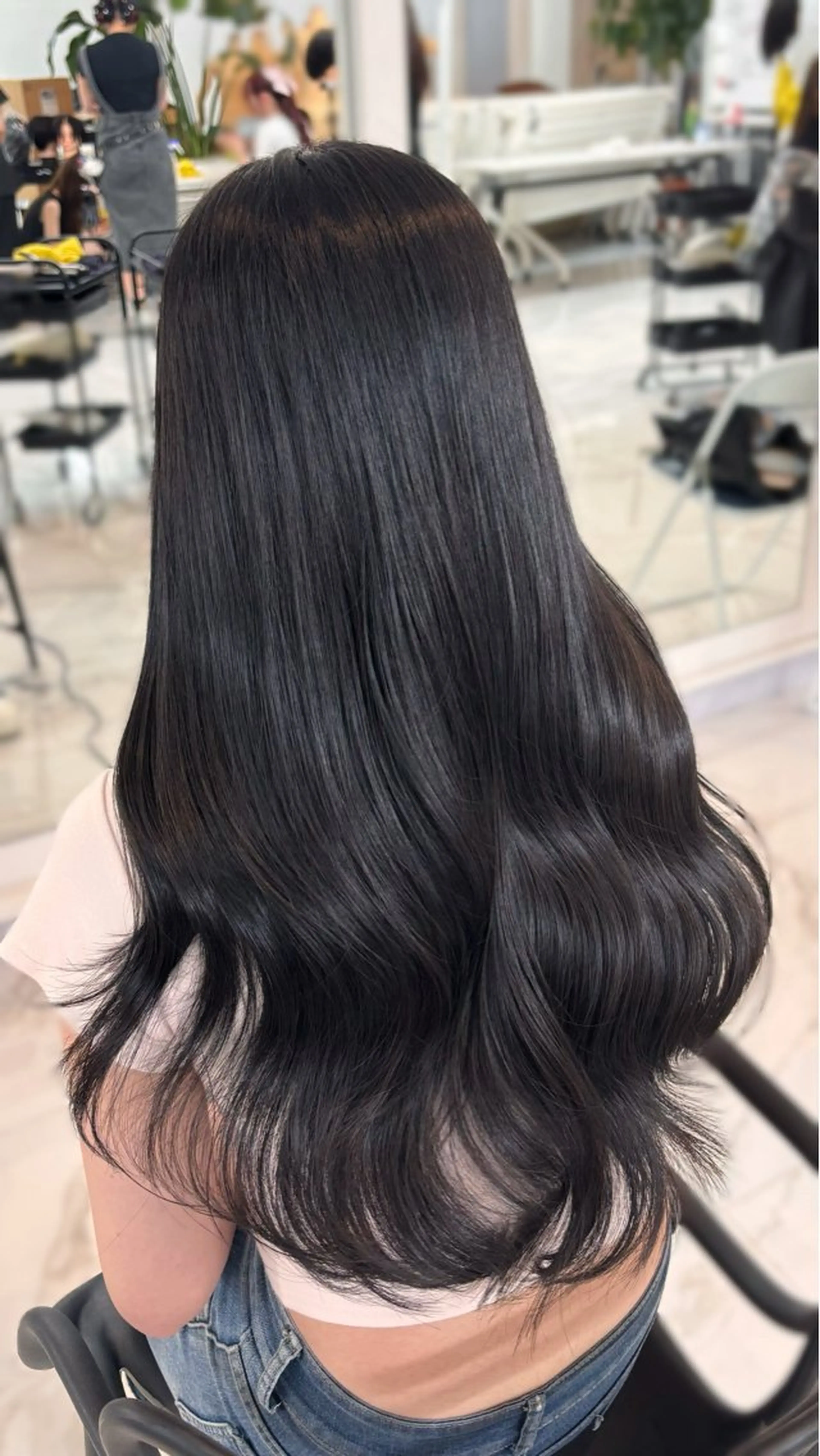 ロング カット ヘアカラー トリートメント 韓国ヘア/レイヤー /顔周り🩵mikuのヘアスタイル