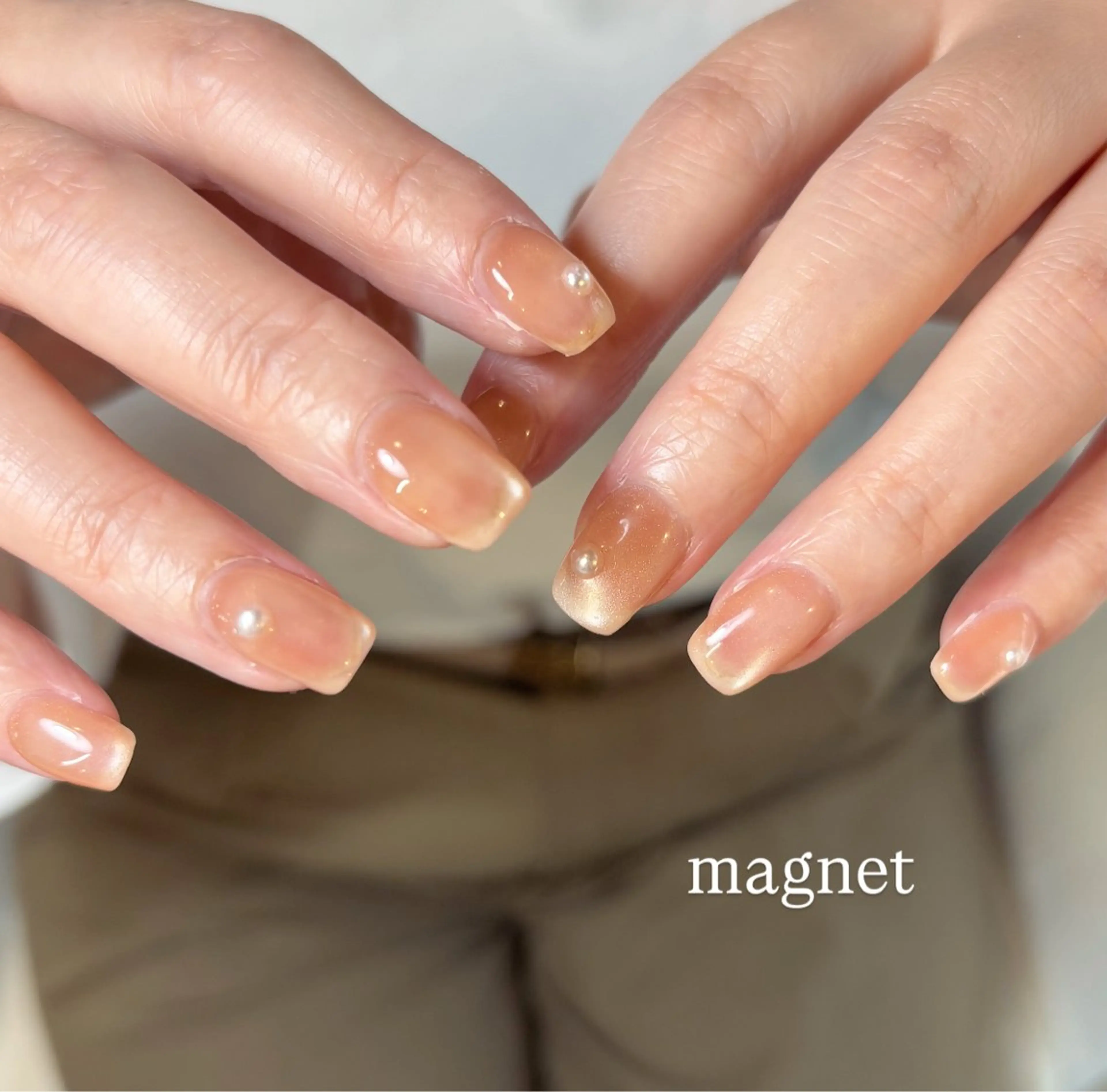 ネイル マグネットネイル 春ネイル ハンドネイル LYLY nail and beauty所属・LYLY yukiのネイルデザイン