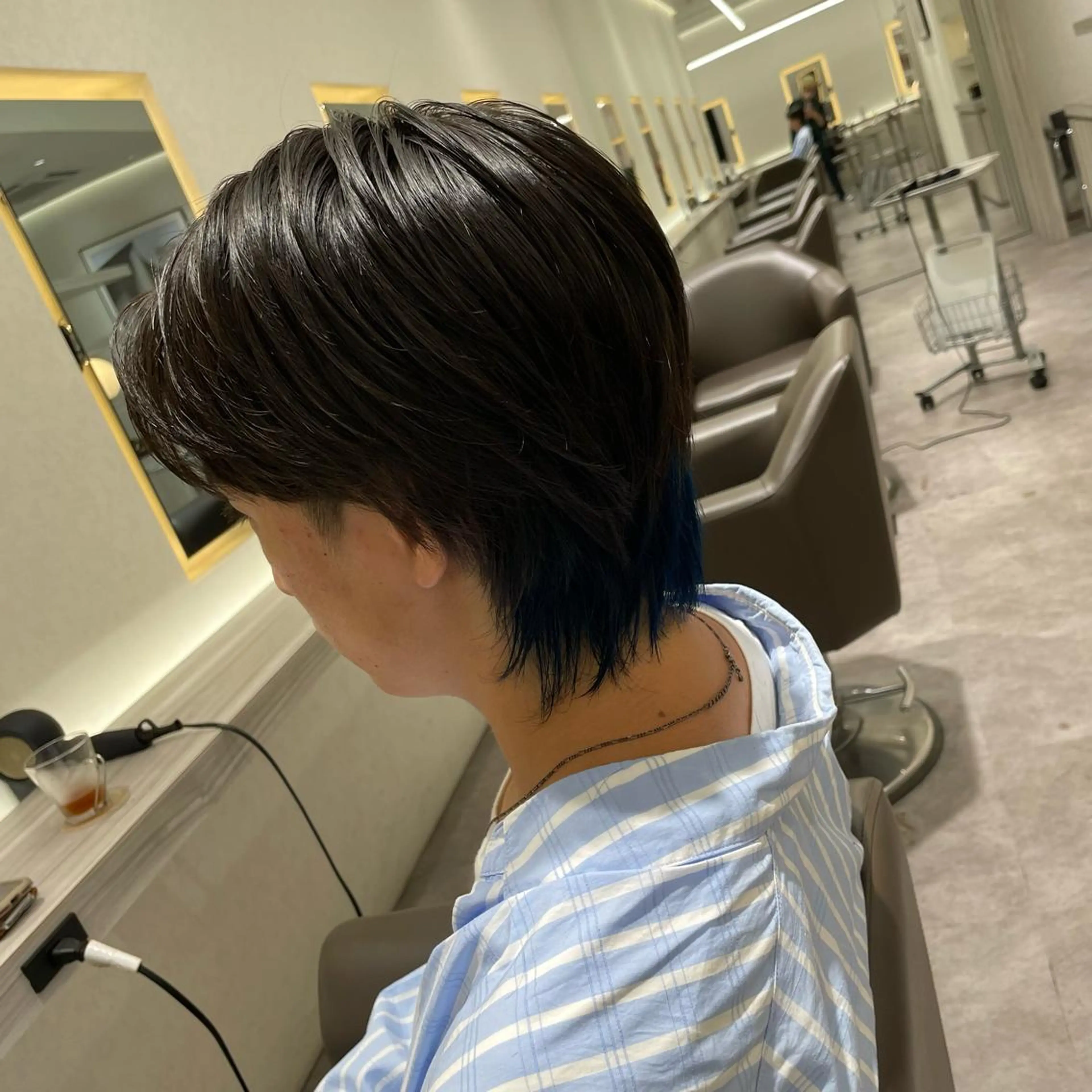 ショート パーマ メンズ カット ヘアカラー トリートメント メンズ特化店長✨ 9/13空◎岡本一真のヘアスタイル
