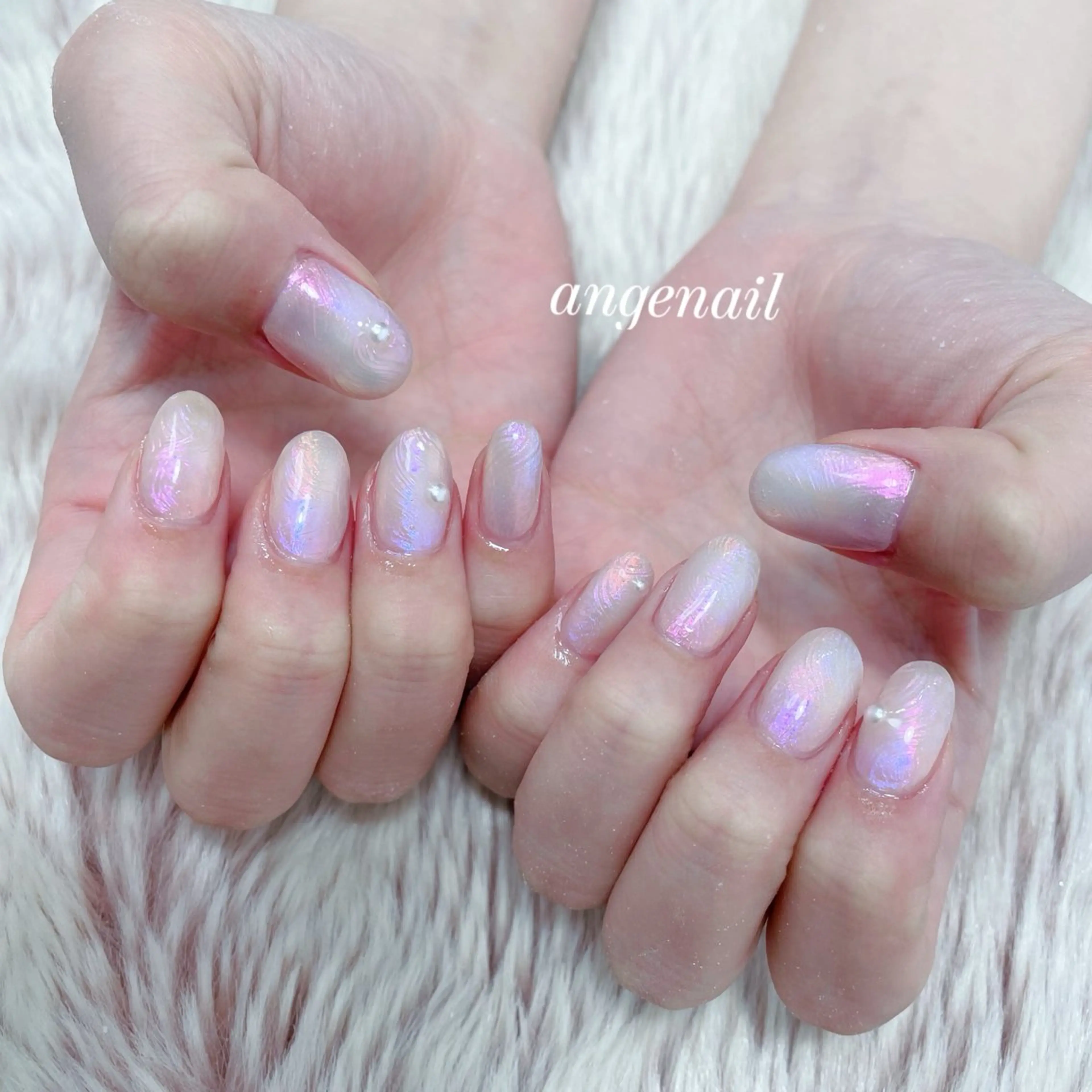 ネイル オーロラネイル ハンドネイル angenail所属・angenail MAKIのネイルデザイン