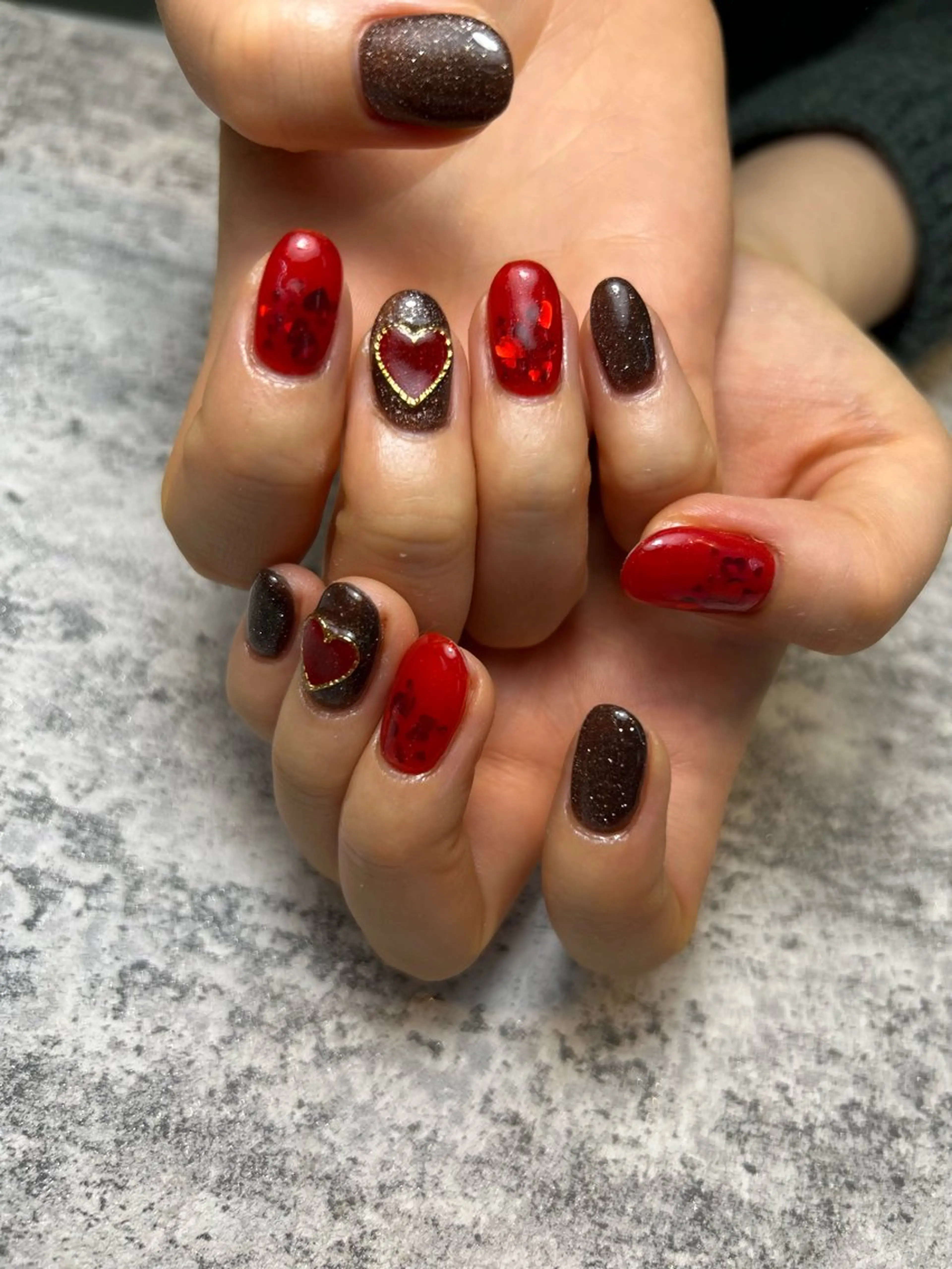 ネイル バレンタイン ネイルサロンmuumii所属・東十条muumii ネイルまつ毛のネイルデザイン