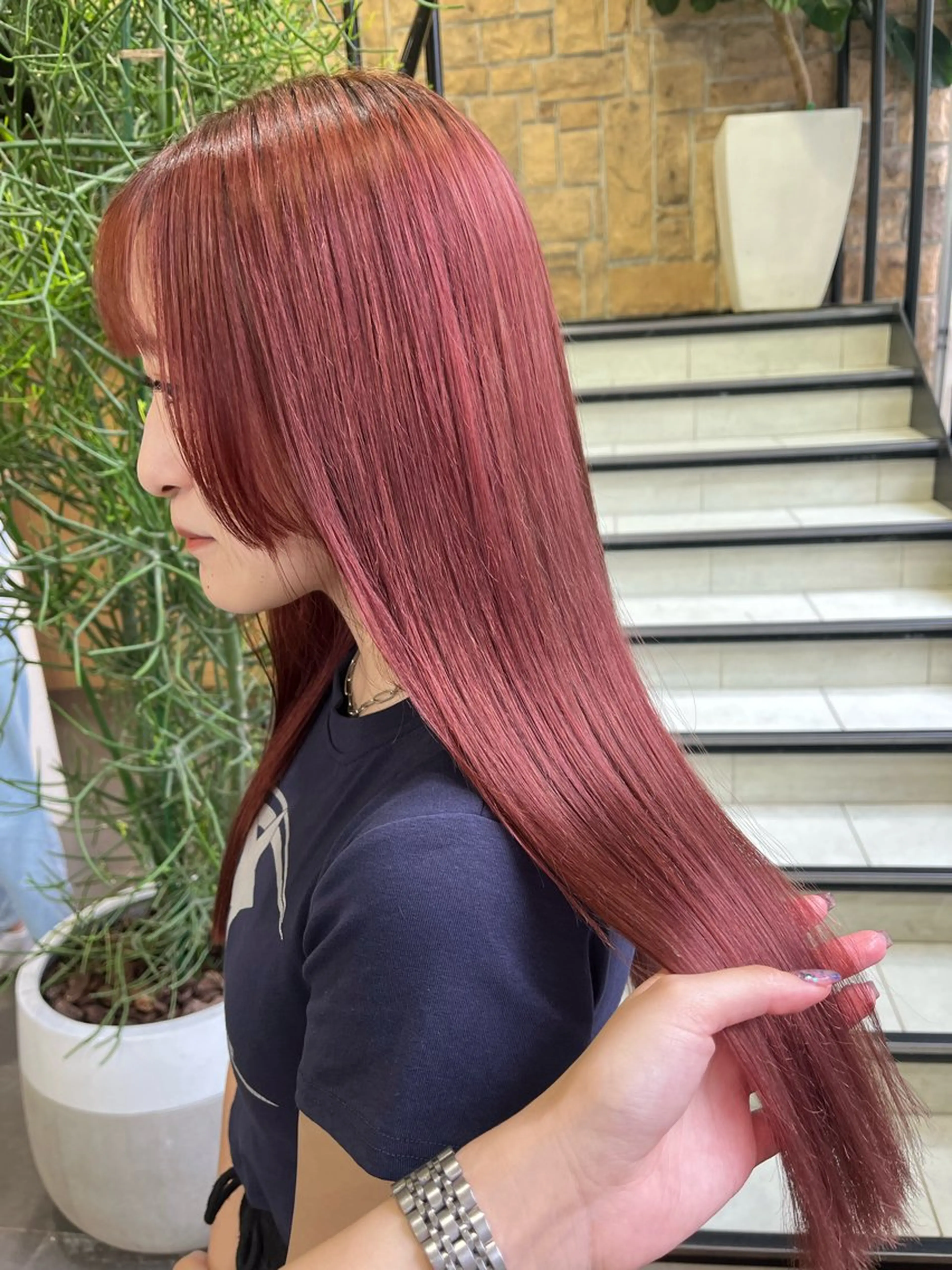 ロング カラー ヘアカラー トリートメント 海外girl🤎 透明感ベージュmaoのヘアスタイル
