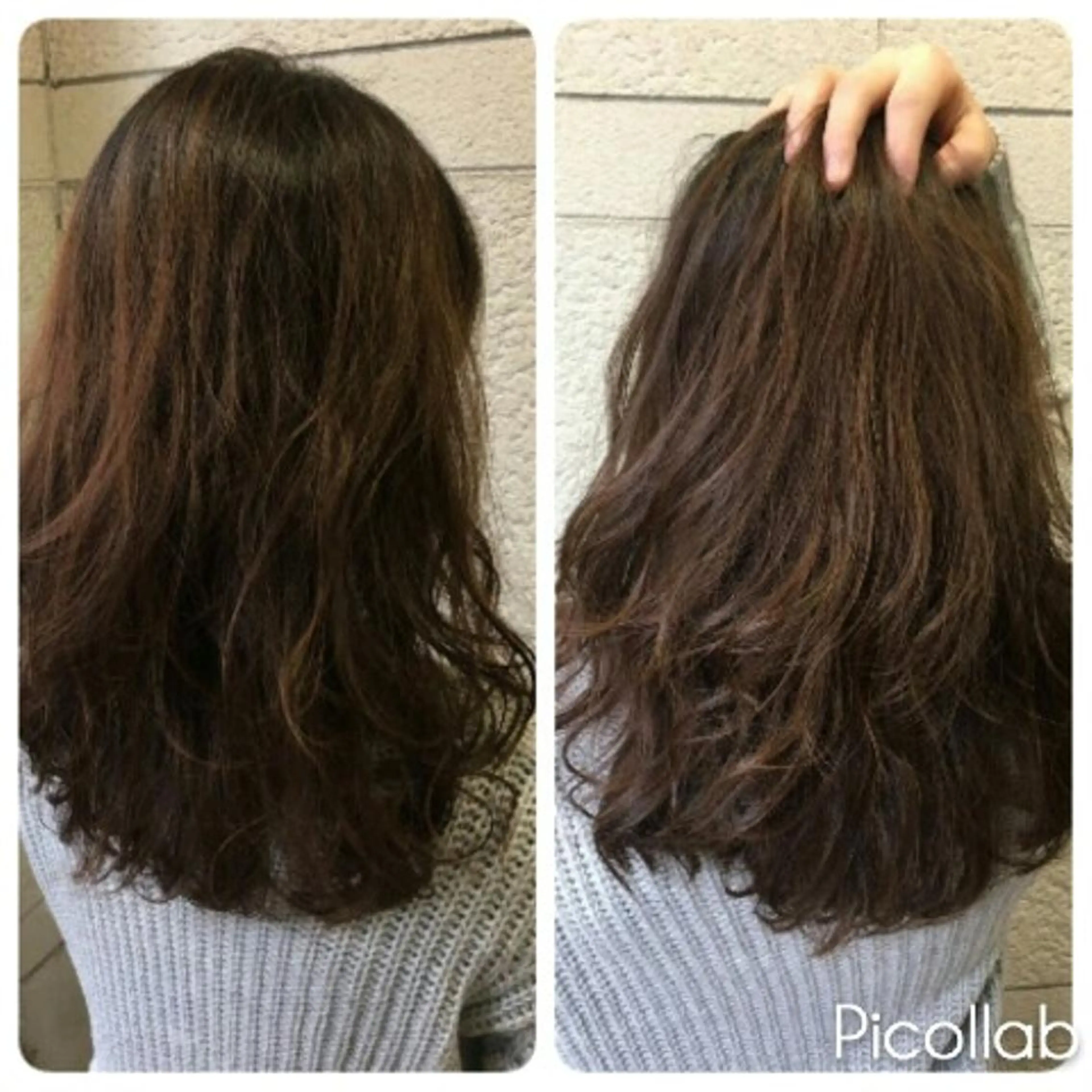 パーマ セミロング セミロングパーマ スパイラルパーマ alpha. カラーエクステ下妻のヘアスタイル