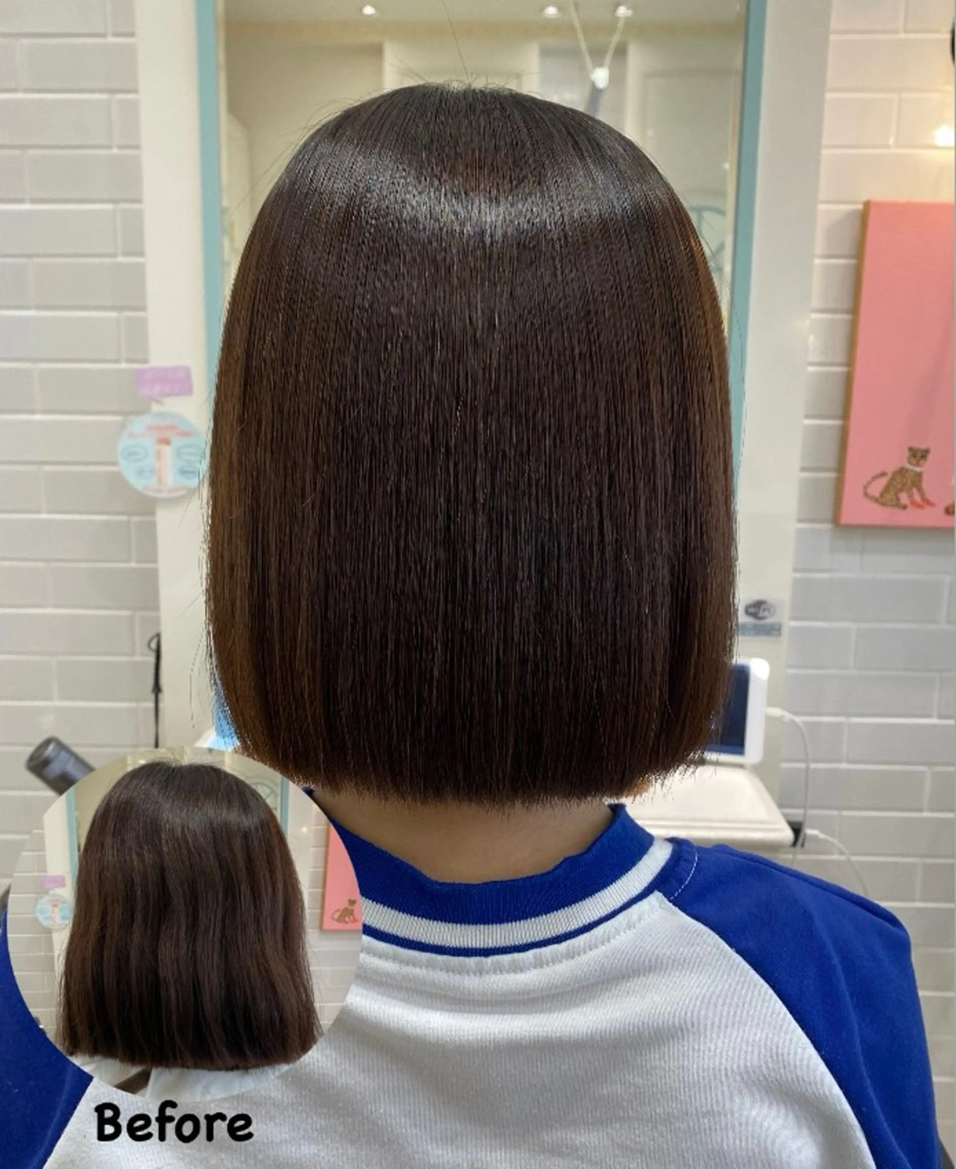 ミディアム カット 縮毛矯正 吉澤 海咲のヘアスタイル