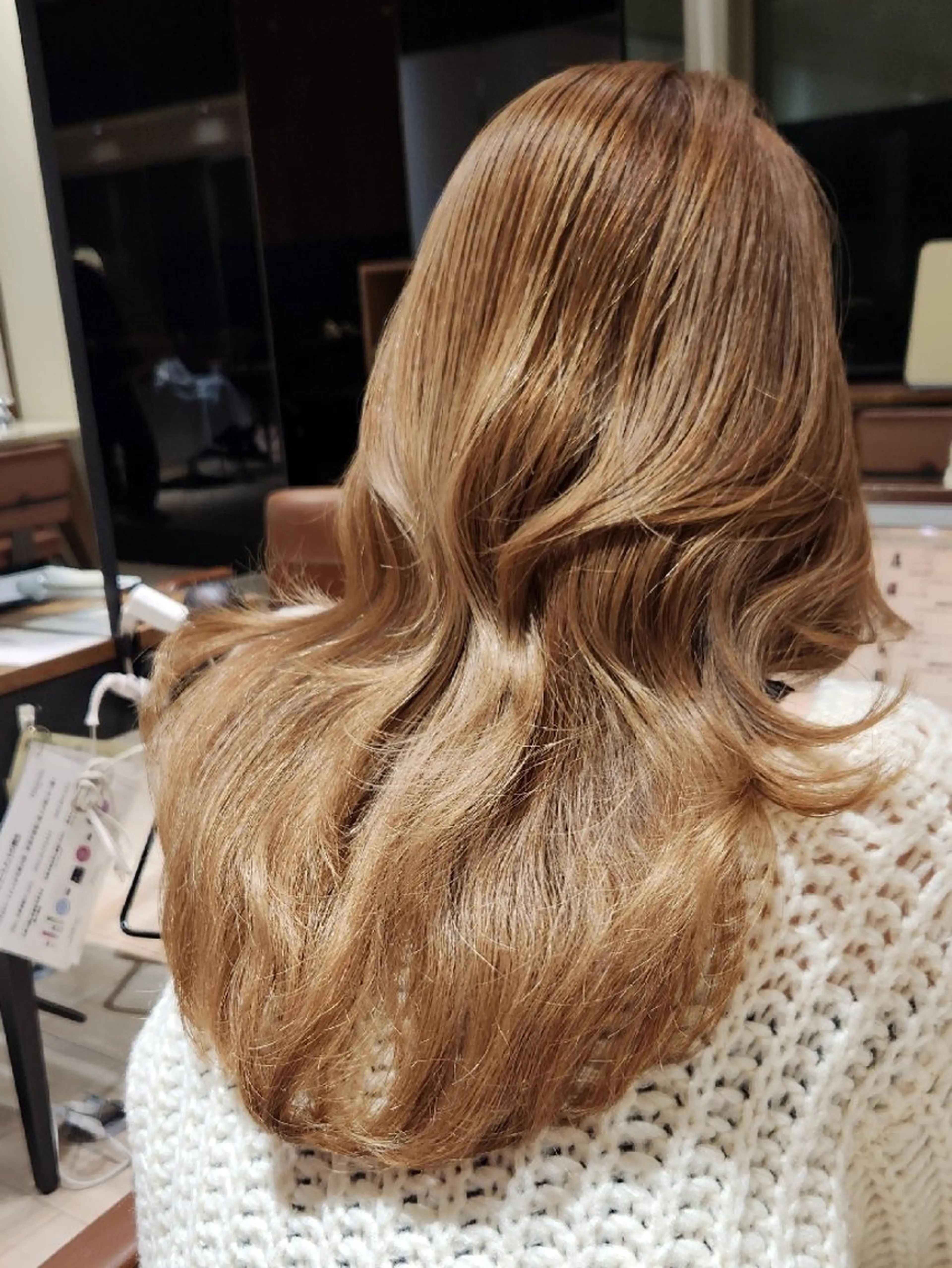 セミロング カット ヘアカラー トリートメント 韓国ヘア/うる艶カラ ー/Nanako。のヘアスタイル