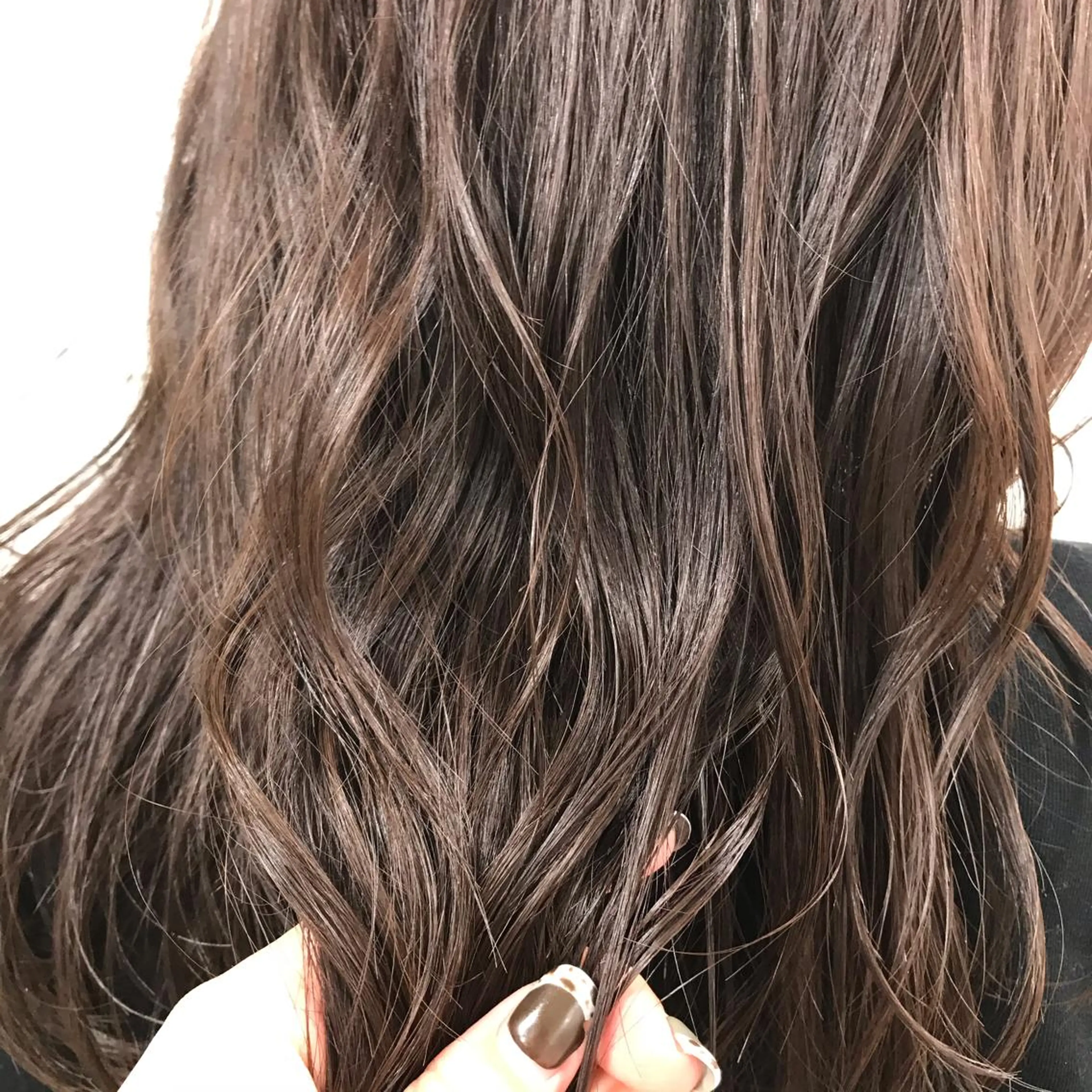 セミロング カラー ブラウンカラー ピンクカラー ピンクブラウン カット ヘアカラー トリートメント 暖色カラー🌹 中山由梨のヘアスタイル