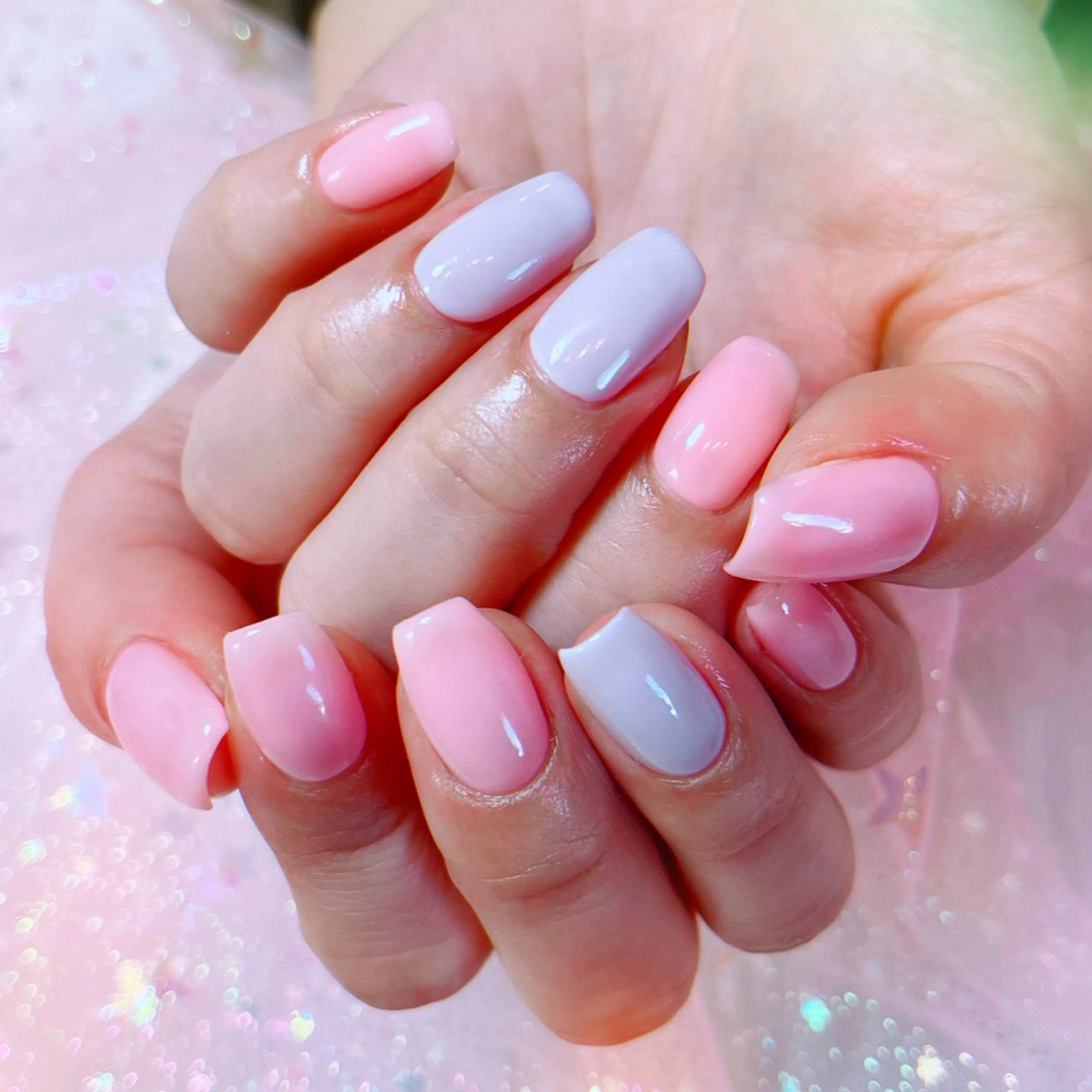 ネイル ピンク パープル ハンドネイル ruirui.naildesign所属・RUI ☆のネイルデザイン