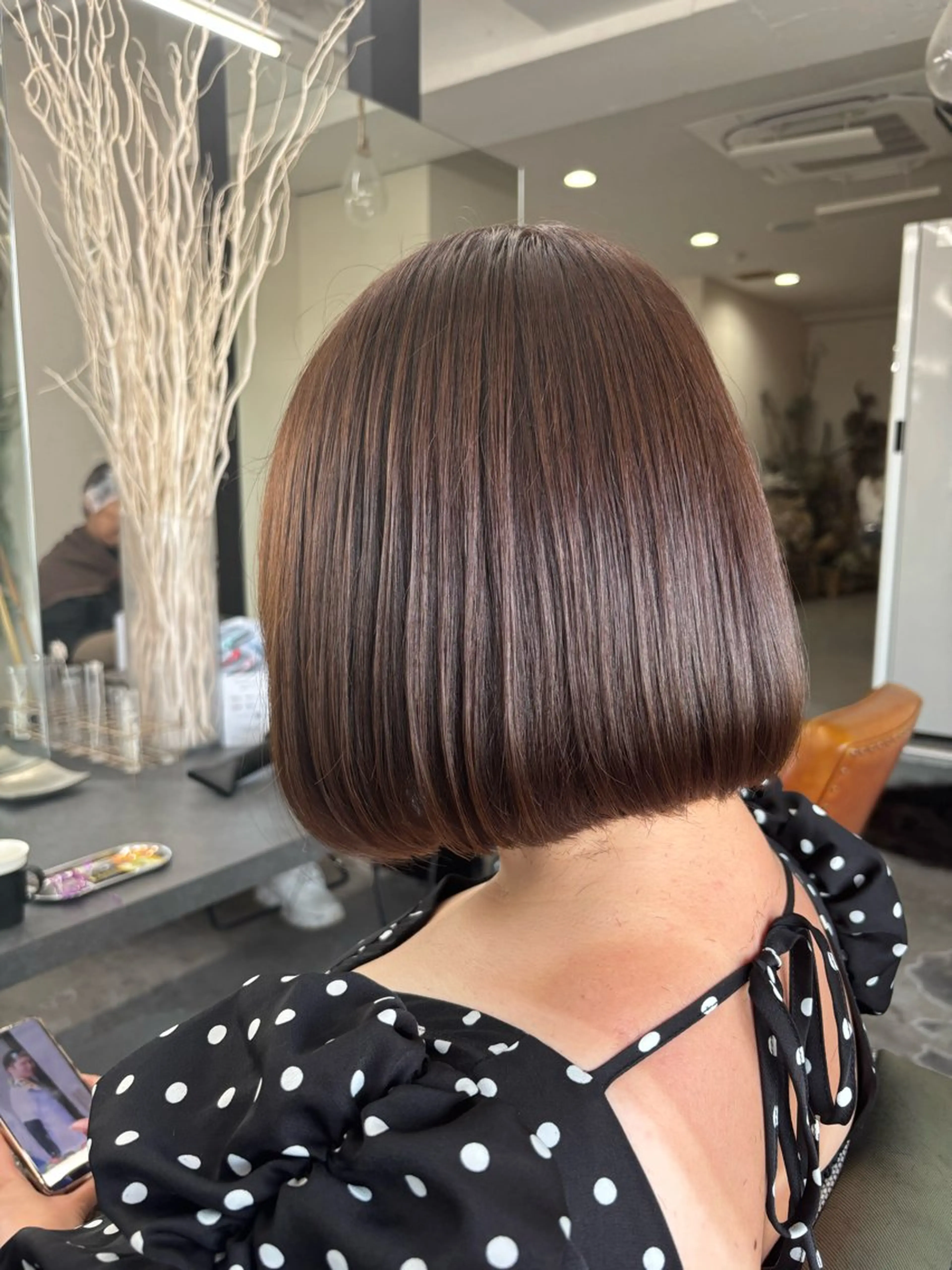 ミディアム ボブ カット ヘアカラー トリートメント Hair room nico...所属・nico麻生　長谷川 裕月のヘアスタイル
