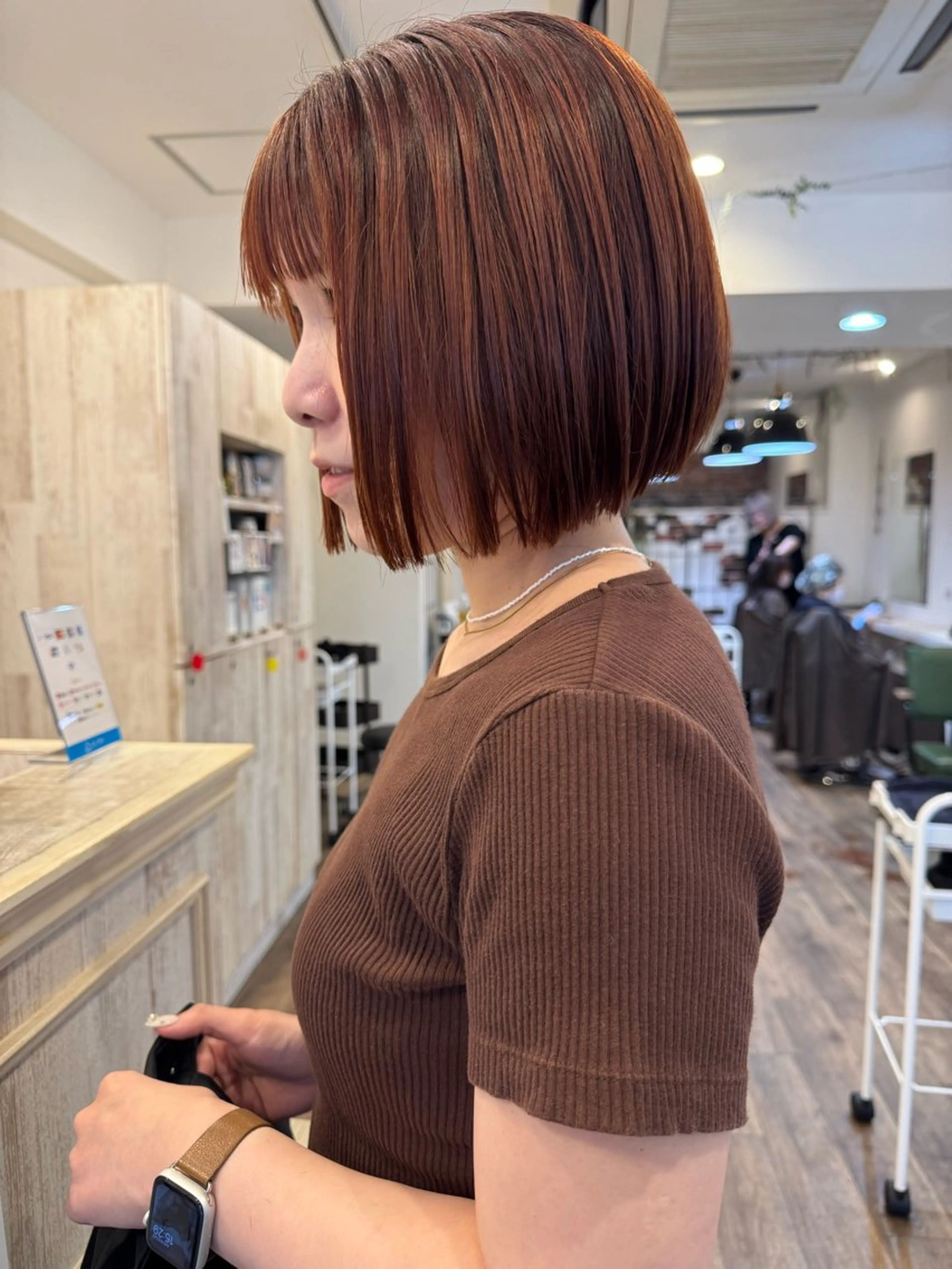 ショート カラー オレンジ ボブ 縮毛矯正 カット ヘアカラー トリートメント m ā l o.🌷 サカモトマイコのヘアスタイル