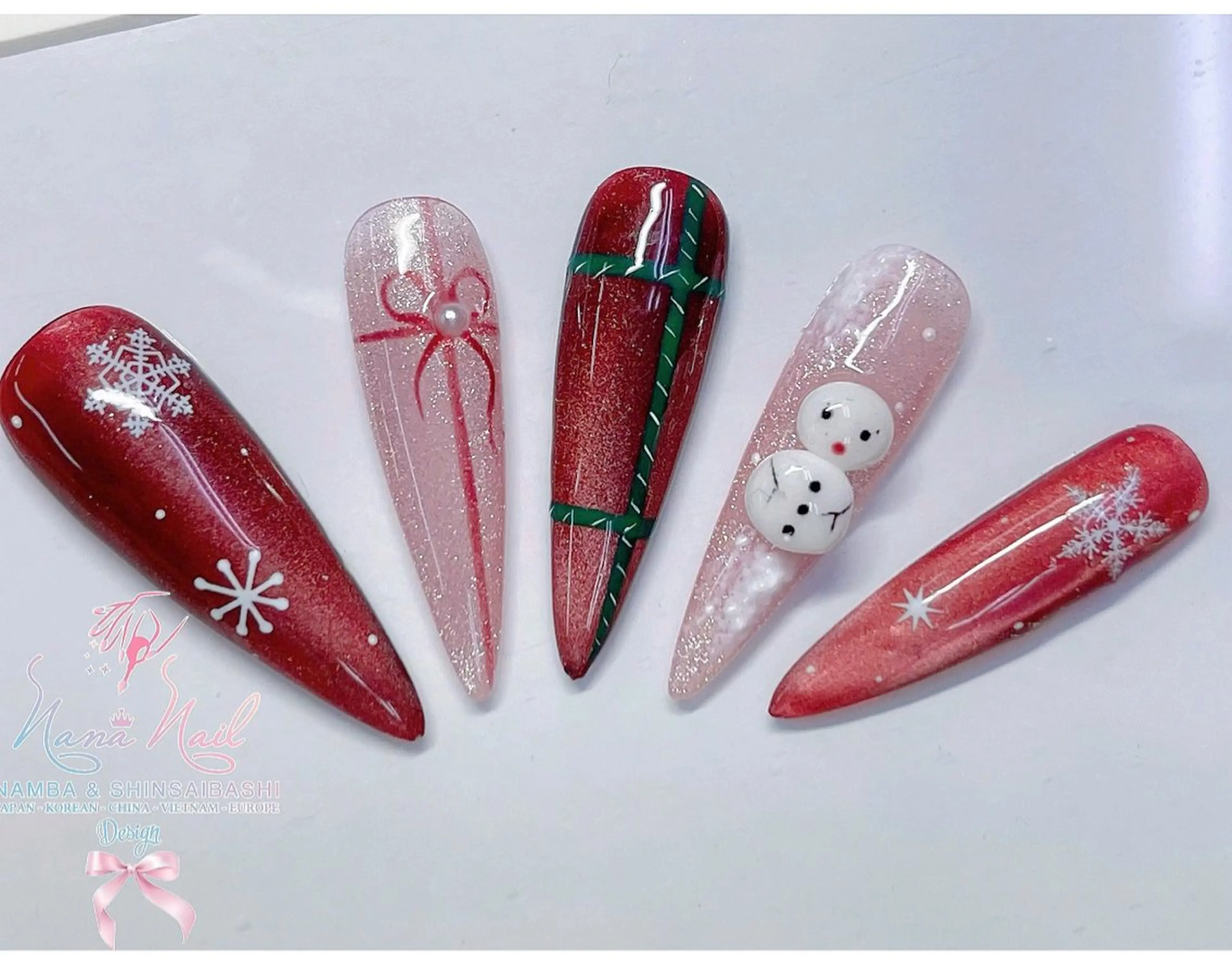 ネイル 冬ネイル クリスマス リナネイル 長堀橋店／東心斎橋店のネイルデザイン