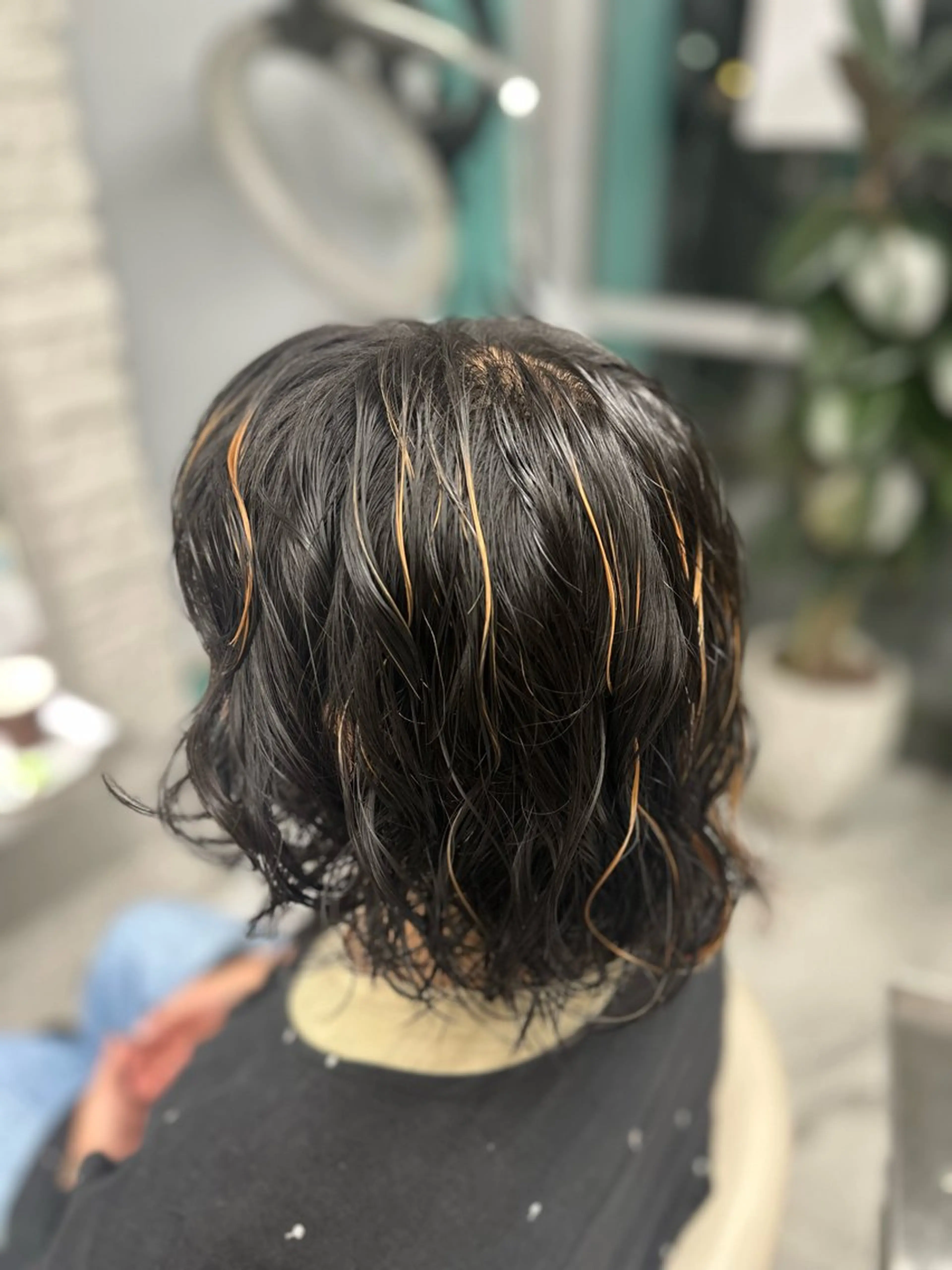 ミディアム パーマ ヘアアレンジ パーマ LeeHorie miuのヘアスタイル