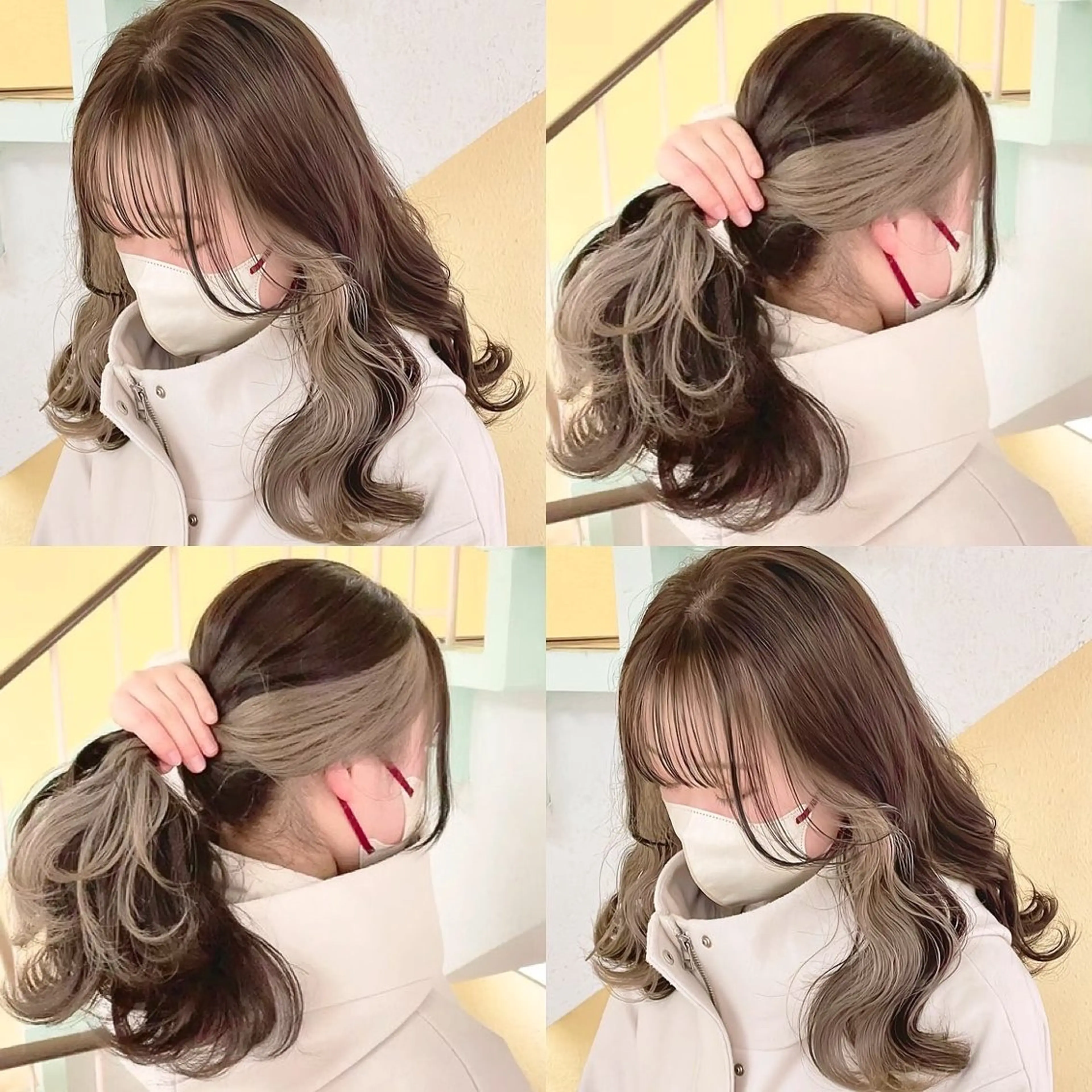 カラー ヘアカラー トリートメント 渋谷:インナーカラー ／🍒エリカ🍒のヘアスタイル