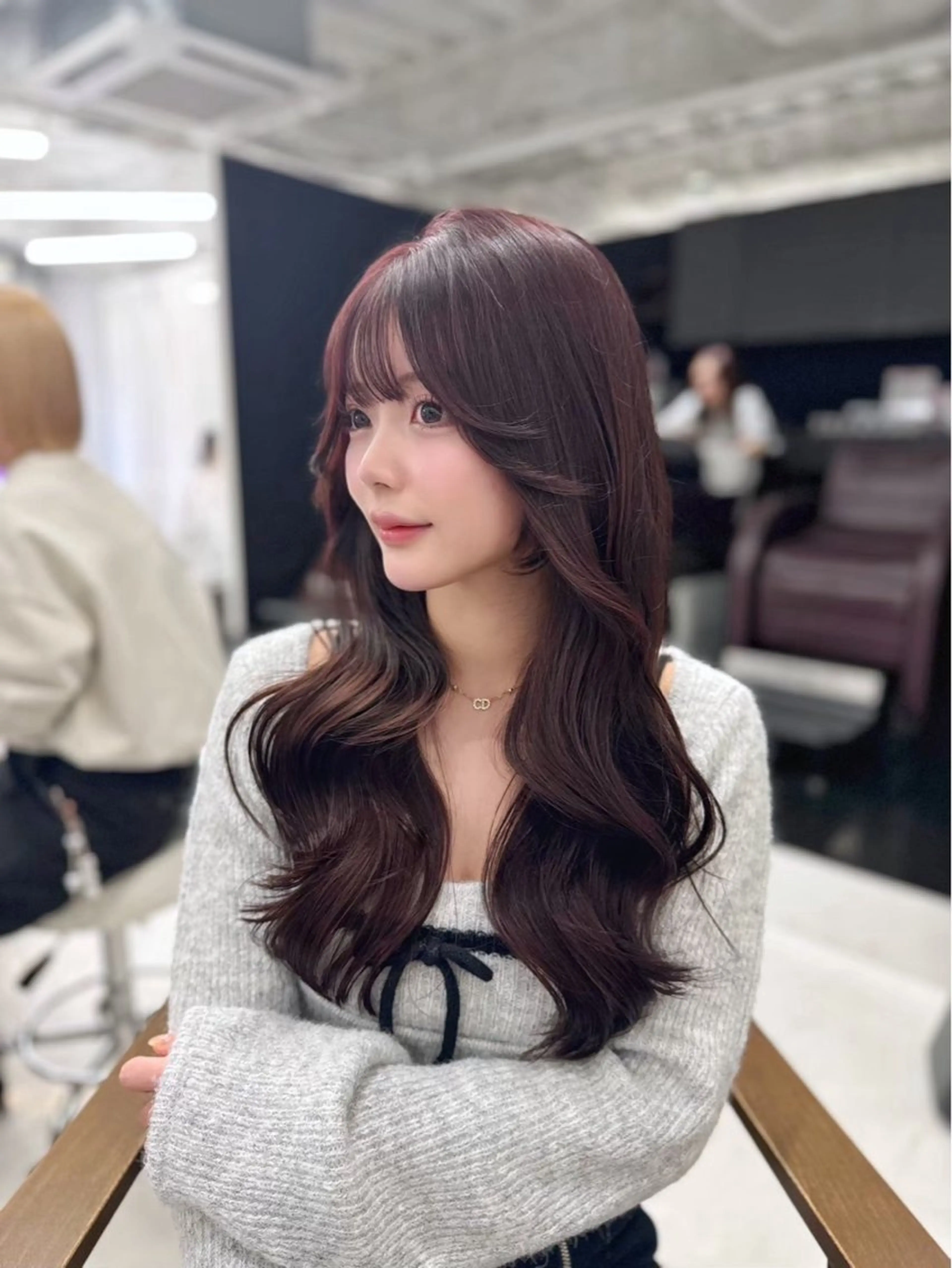 セミロング カラー ヘアカラー 佐藤 有紗のヘアスタイル