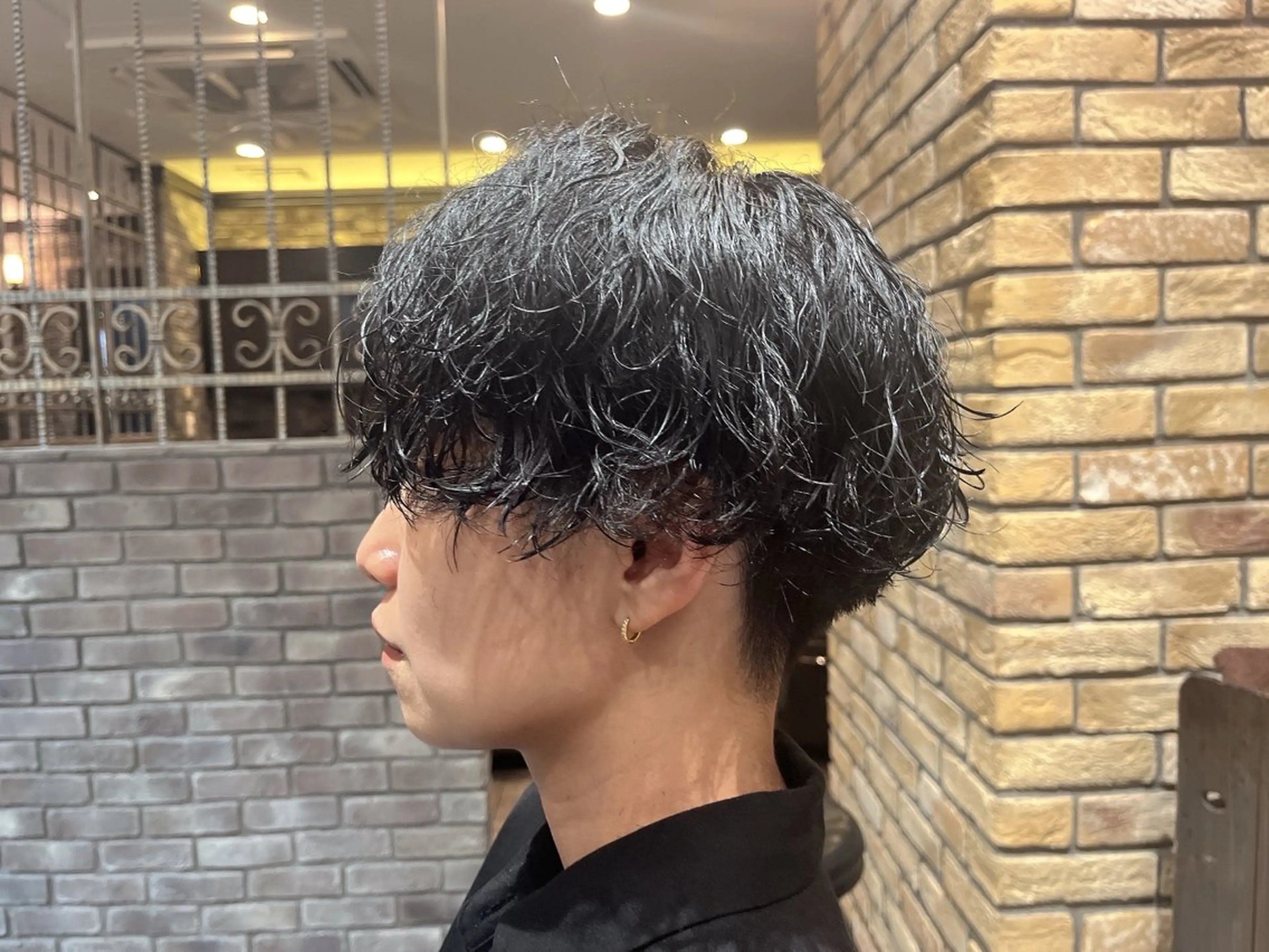 ショート パーマ メンズ マッシュ メンズパーマ ツーブロック レイヤーカット ショートヘア カット パーマ トリートメント Monan渋谷 YUUKIのヘアスタイル