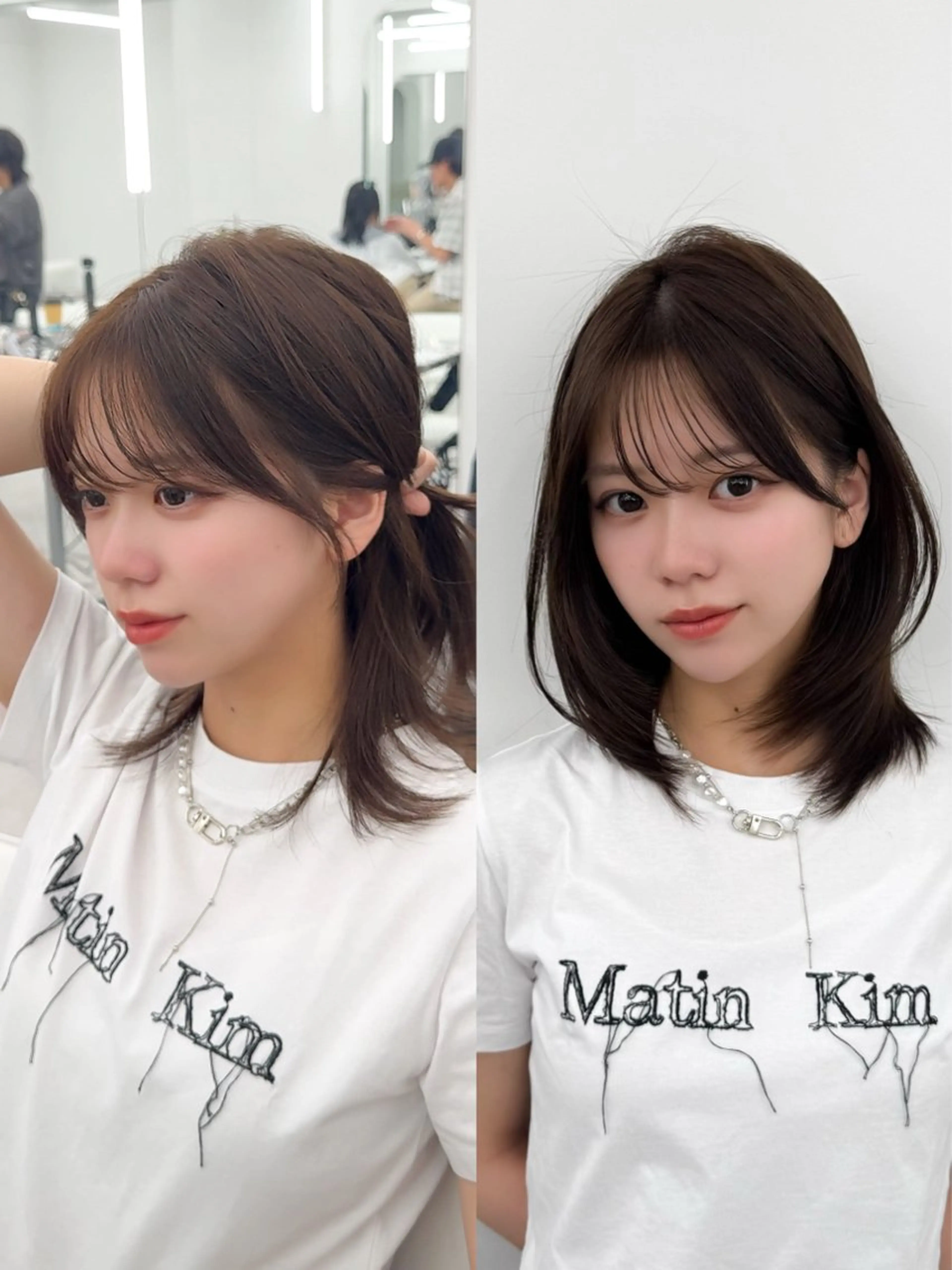 ミディアム カラー ヘアアレンジ カット ヘアカラー トリートメント 最小顔周り レイヤー特化/こうきのヘアスタイル