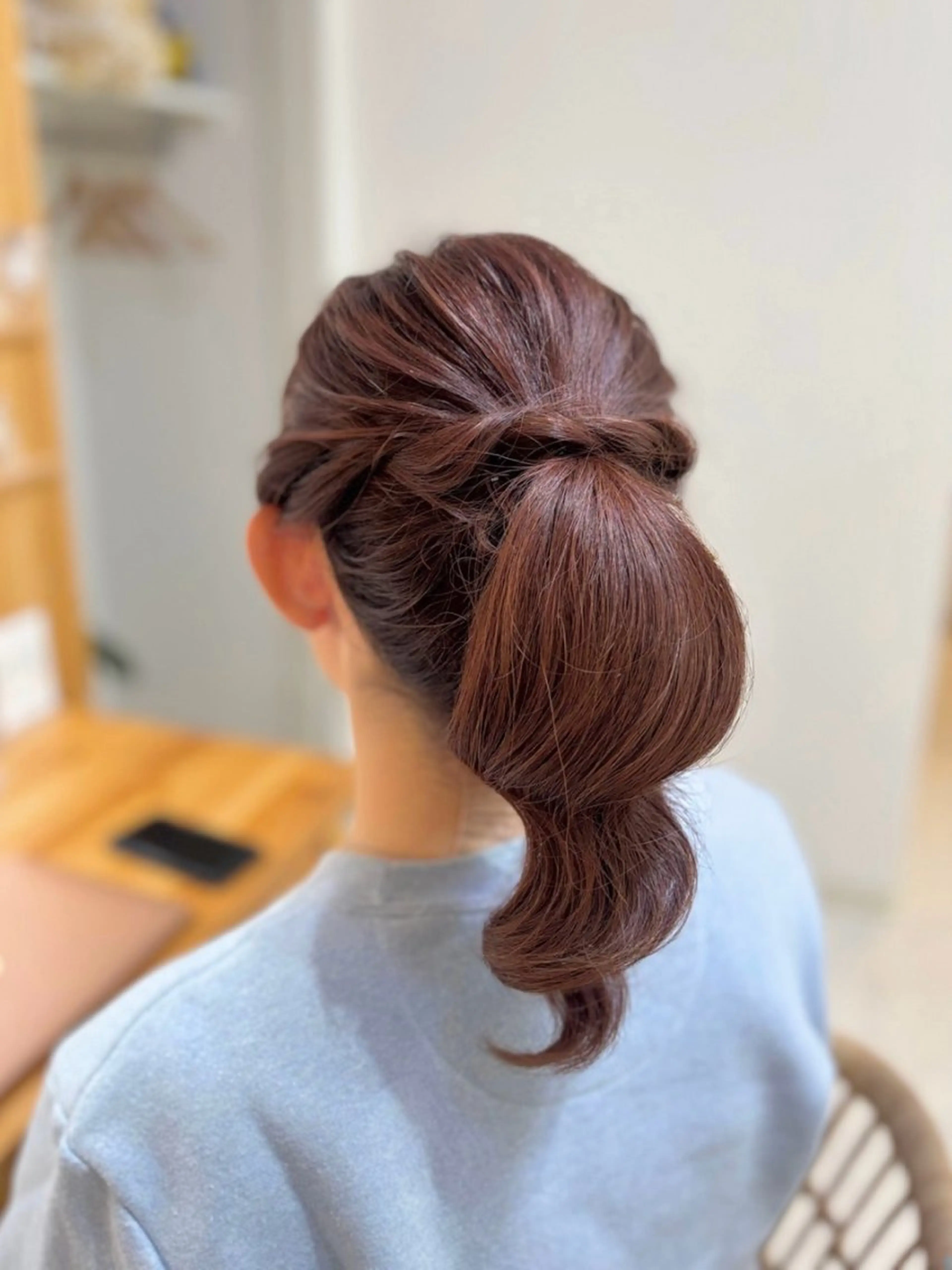 ヘアアレンジ ポニーテール ヘアセット 植木 萌恵のヘアスタイル