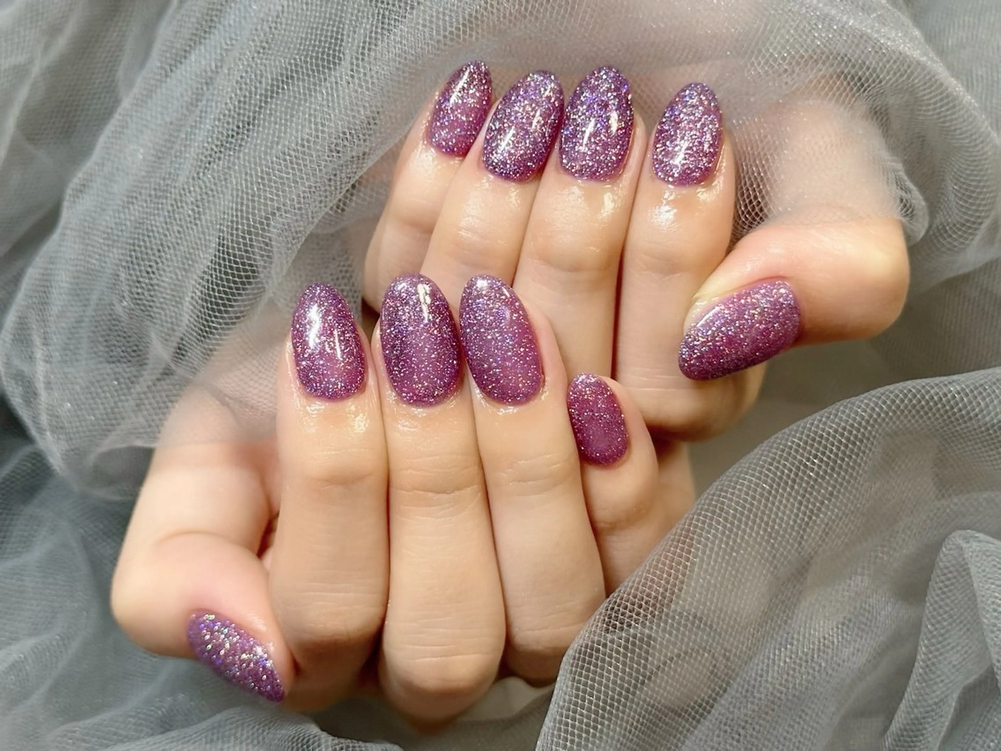 ネイル ラメ(グリッター) ワンカラーネイル ハンドネイル KURELLY所属・Nail Salon KURELLYのネイルデザイン