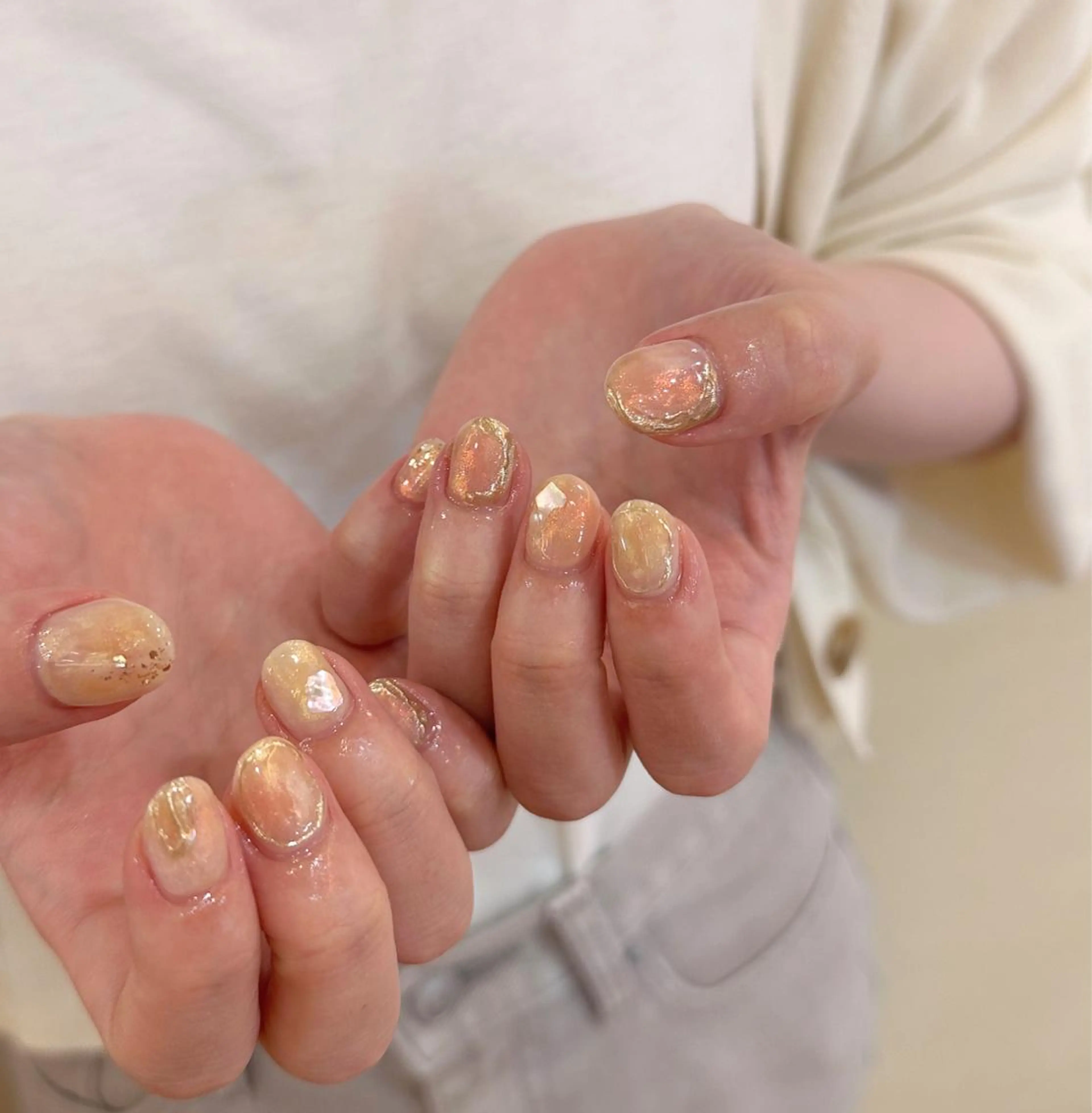 ネイル ハンドネイル 𝕄𝕚𝕪𝕦🤍 自由が丘⌇パラジェルのネイルデザイン