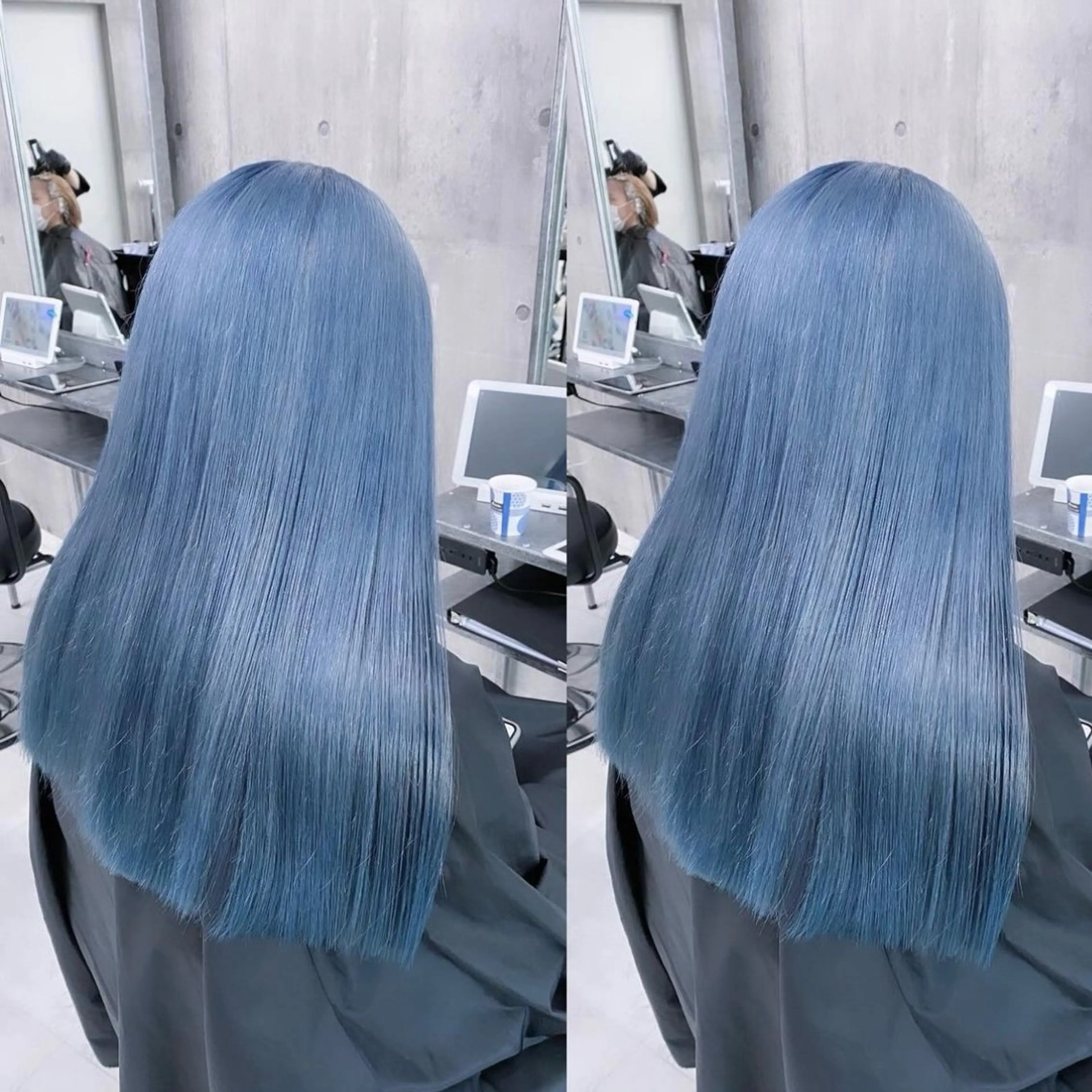 ミディアム カラー ヘアアレンジ メンズ メンズブリーチ メンズハイトーン アッシュ ブリーチ ブルーカラー ヘアカラー トリートメント 🌟🍒ハイトーン 韓国ヘア/ユウミのヘアスタイル