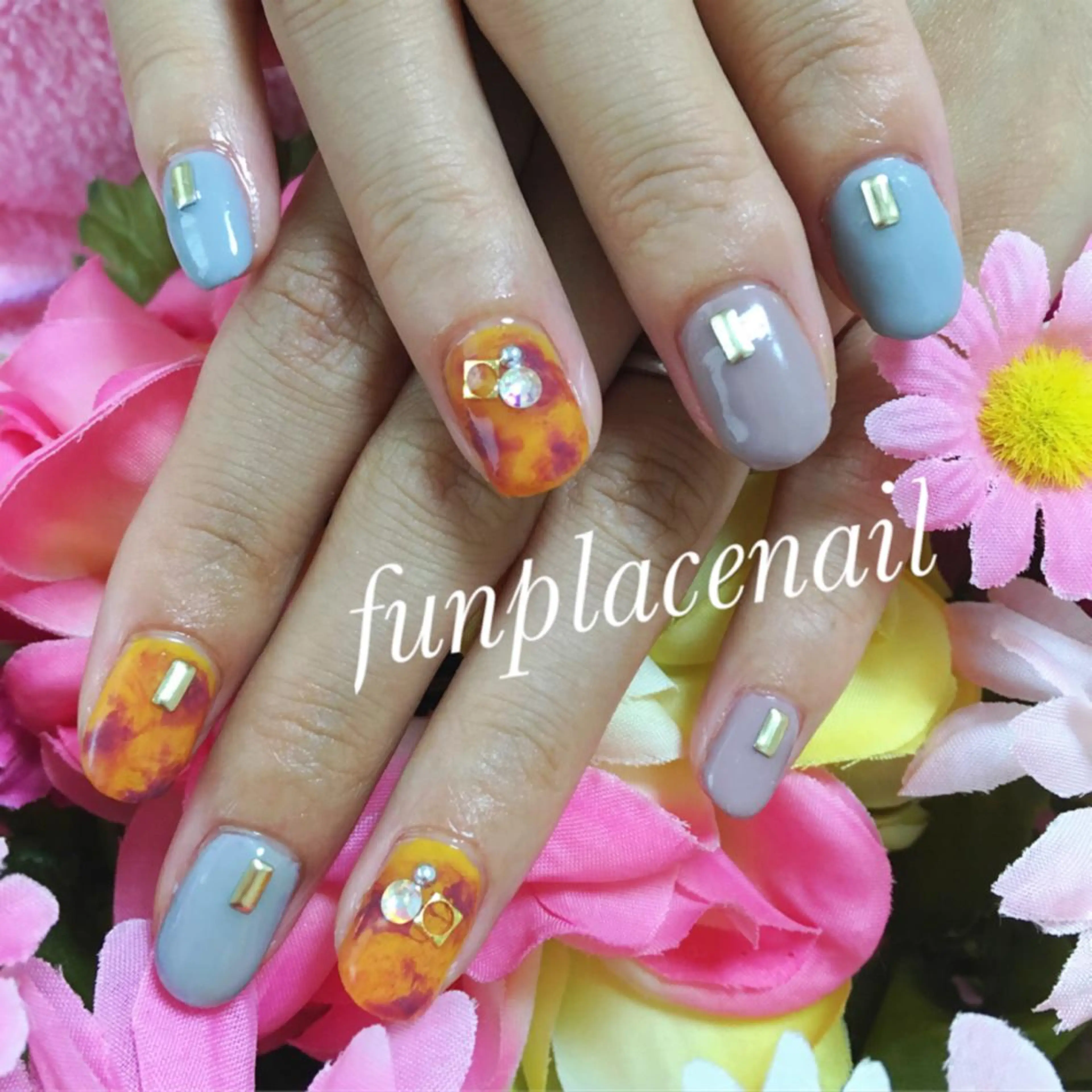 ショート ミディアム セミロング ロング カラー パーマ ヘアアレンジ メンズ キッズ ネイル まつエク アートネイル nail salon＆school felice所属・フェリーチェ瑞江店 新山のネイルデザイン