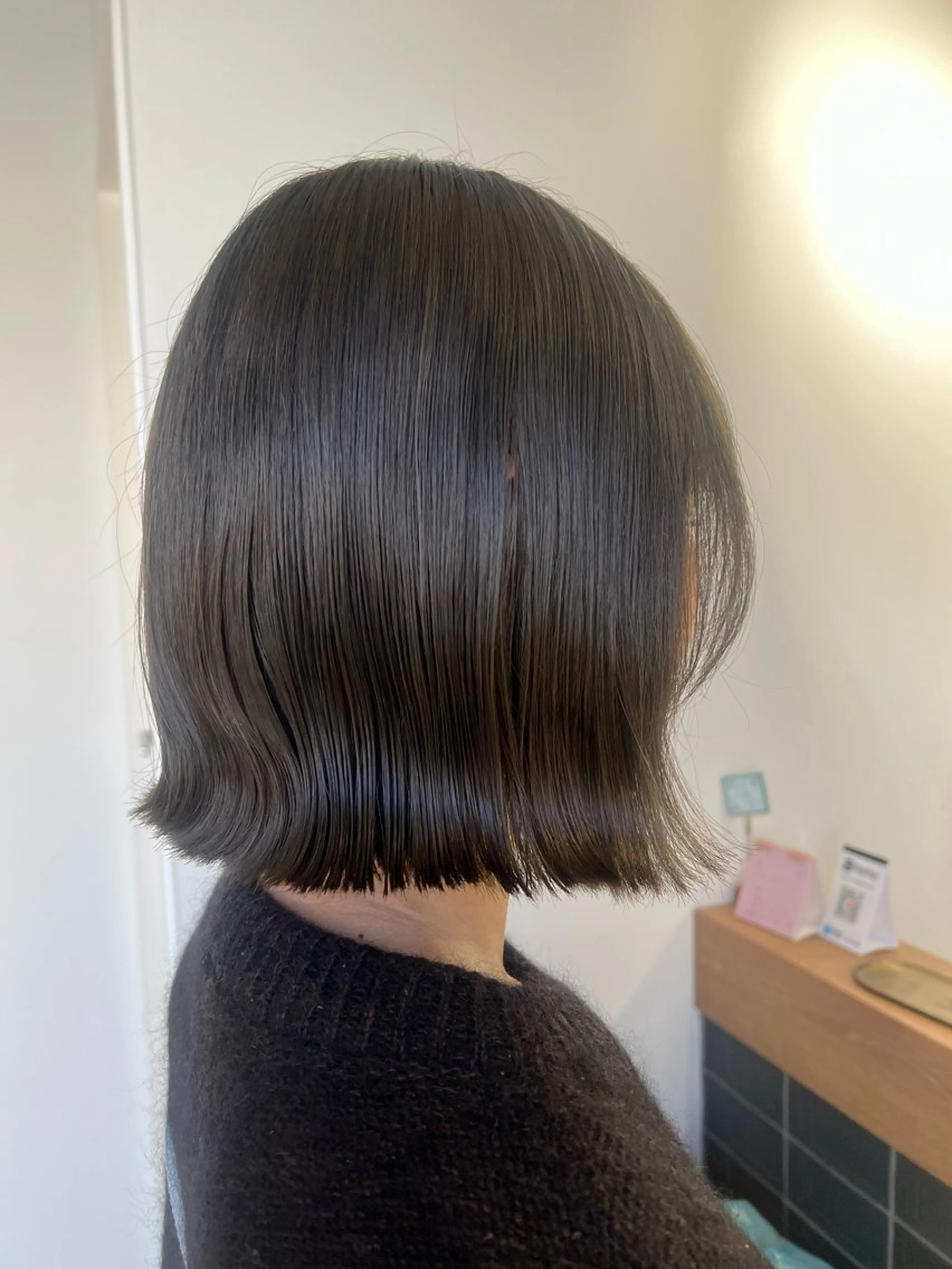 ショート カラー 透明感カラー グレージュ オリーブグレージュ オリーブグレー ヘアカラー トリートメント 梅田/顔周りカット /ボブ/RINKAのヘアスタイル