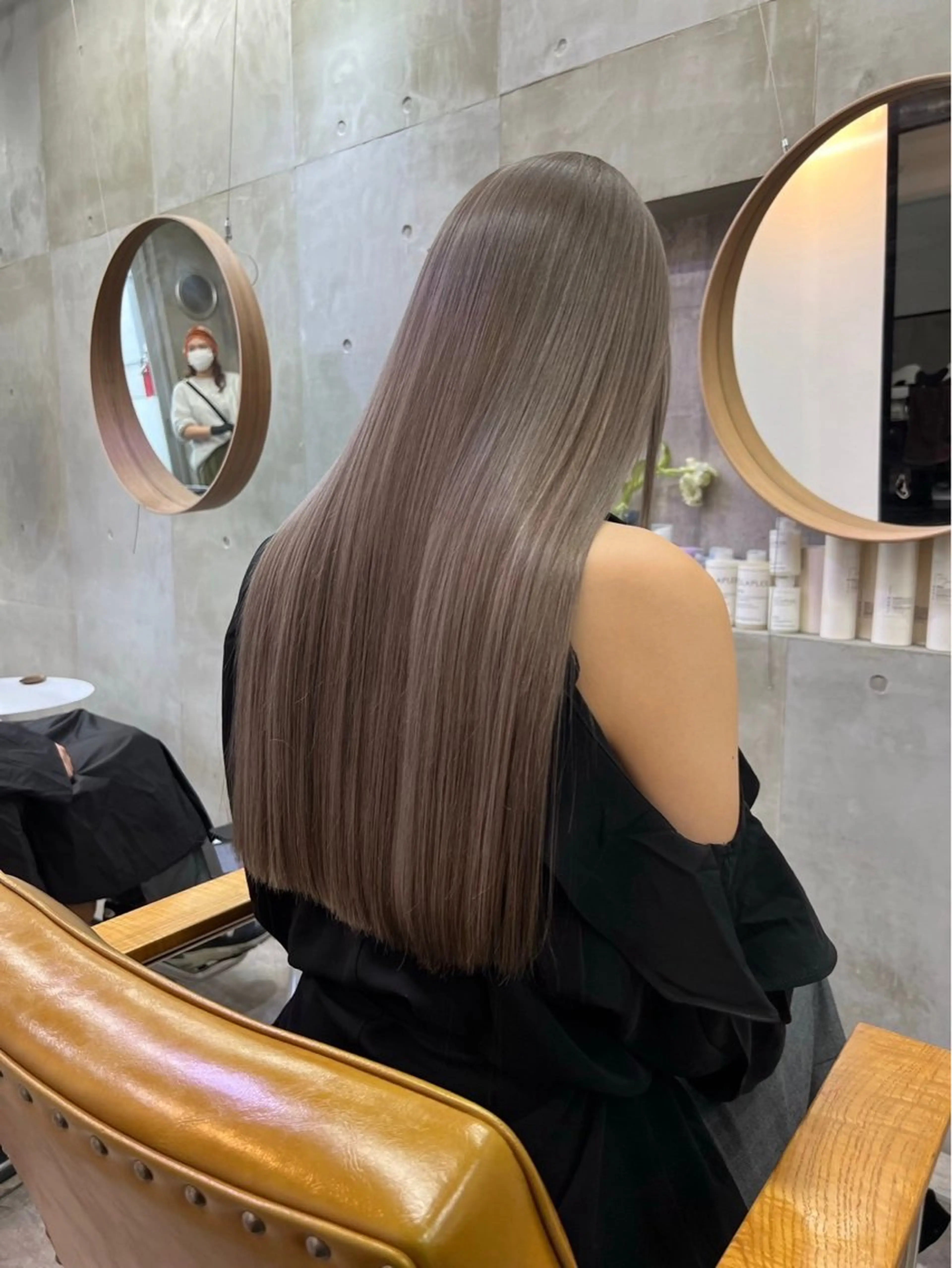 ロング 顔周りカット ヘアカラー SALT WATER所属・🫐 𝐌𝐚𝐨 🫐ボブモデル募集のヘアスタイル