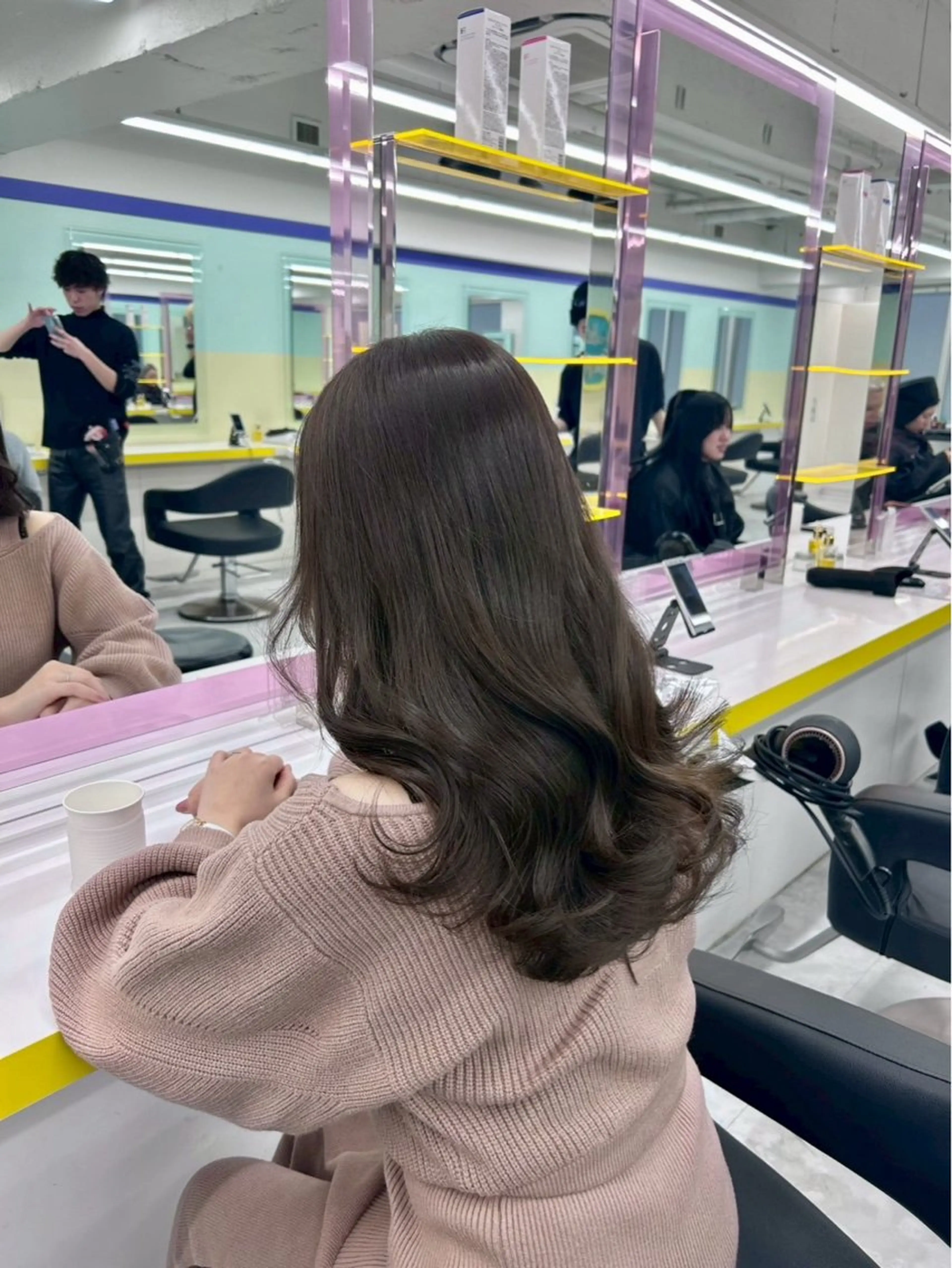 セミロング ヘアカラー 🫧うる艶透明感🫧 RION🫧横浜🫧のヘアスタイル