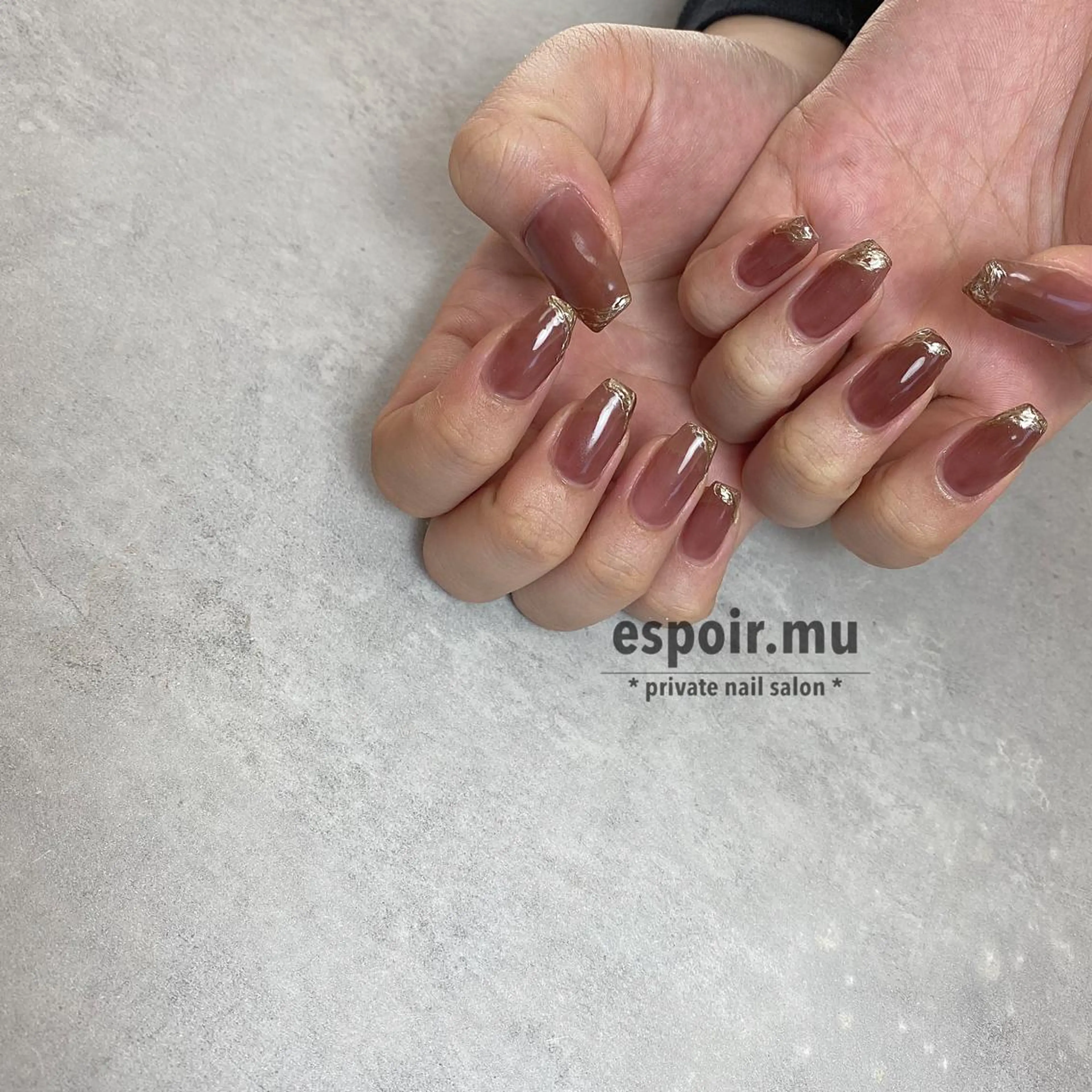 ロング ネイル espoir. muのネイルデザイン