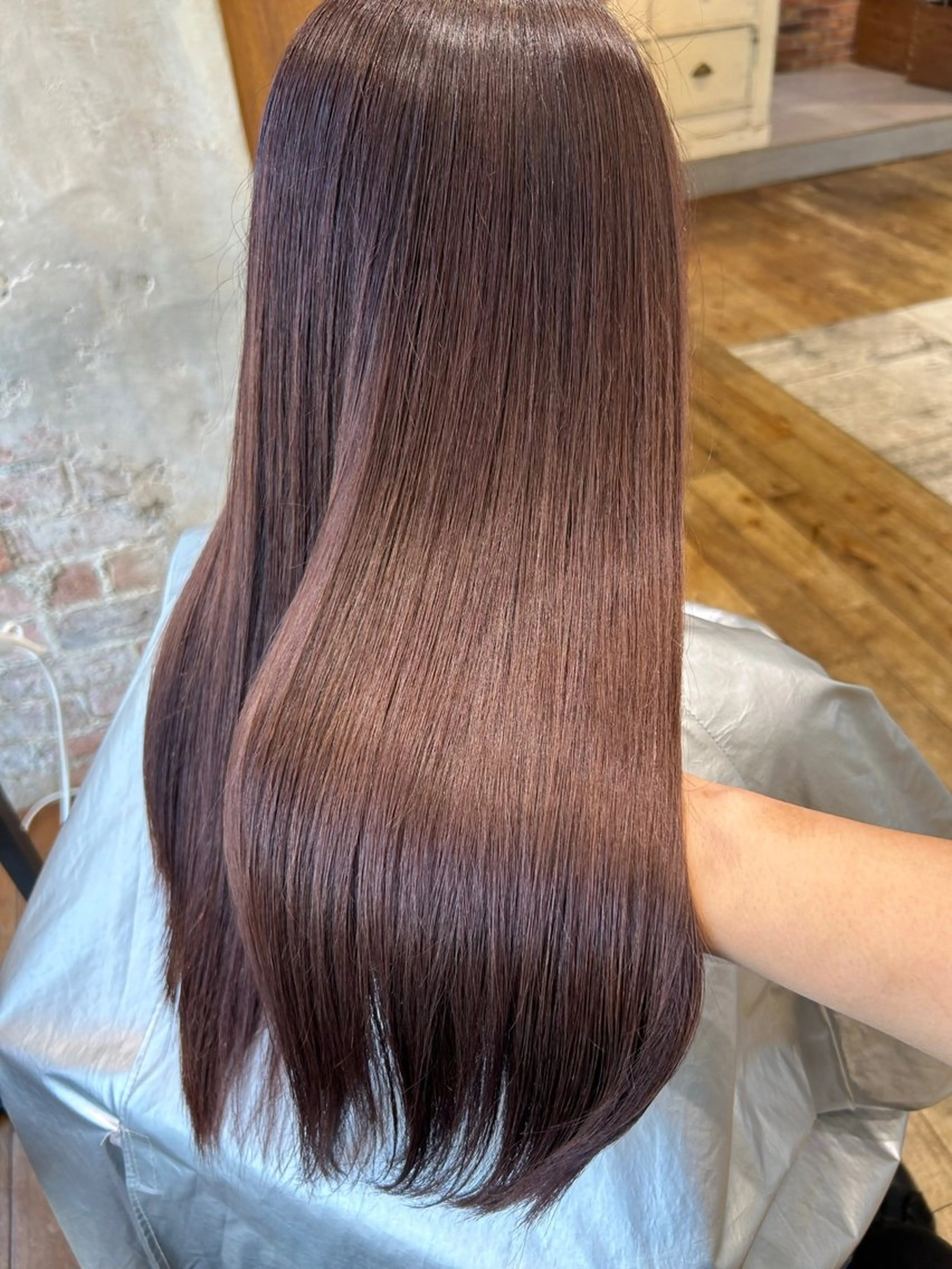 ロング カット ヘアカラー 縮毛矯正 トリートメント 新宿✨レイヤーカット 韓国ヘア/坂本亜裟海のヘアスタイル
