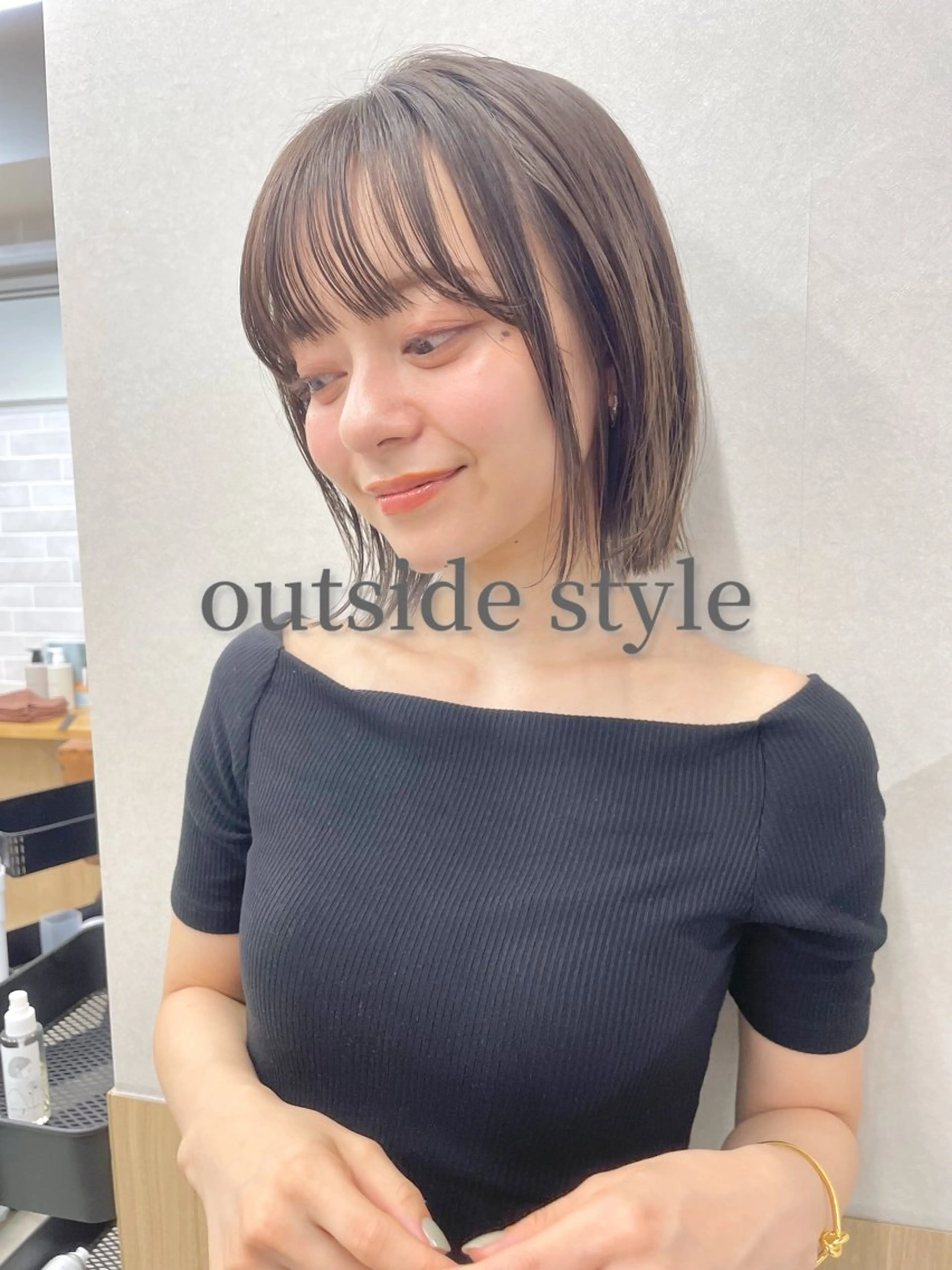 ミディアム 縮毛矯正メンズカット ひなたのヘアスタイル