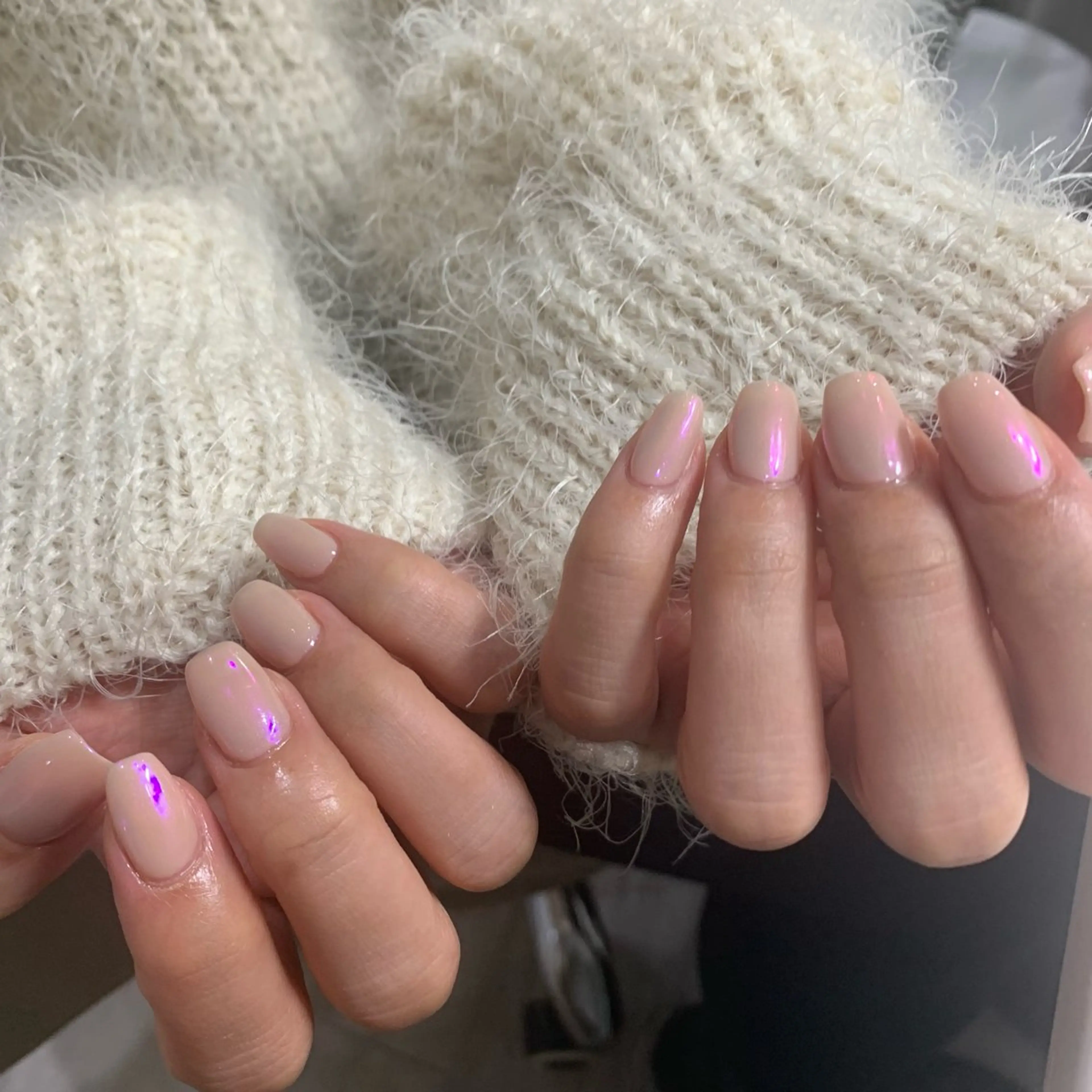 ネイル オーロラネイル ワンカラーネイル ELAN) Hasegawaのネイルデザイン