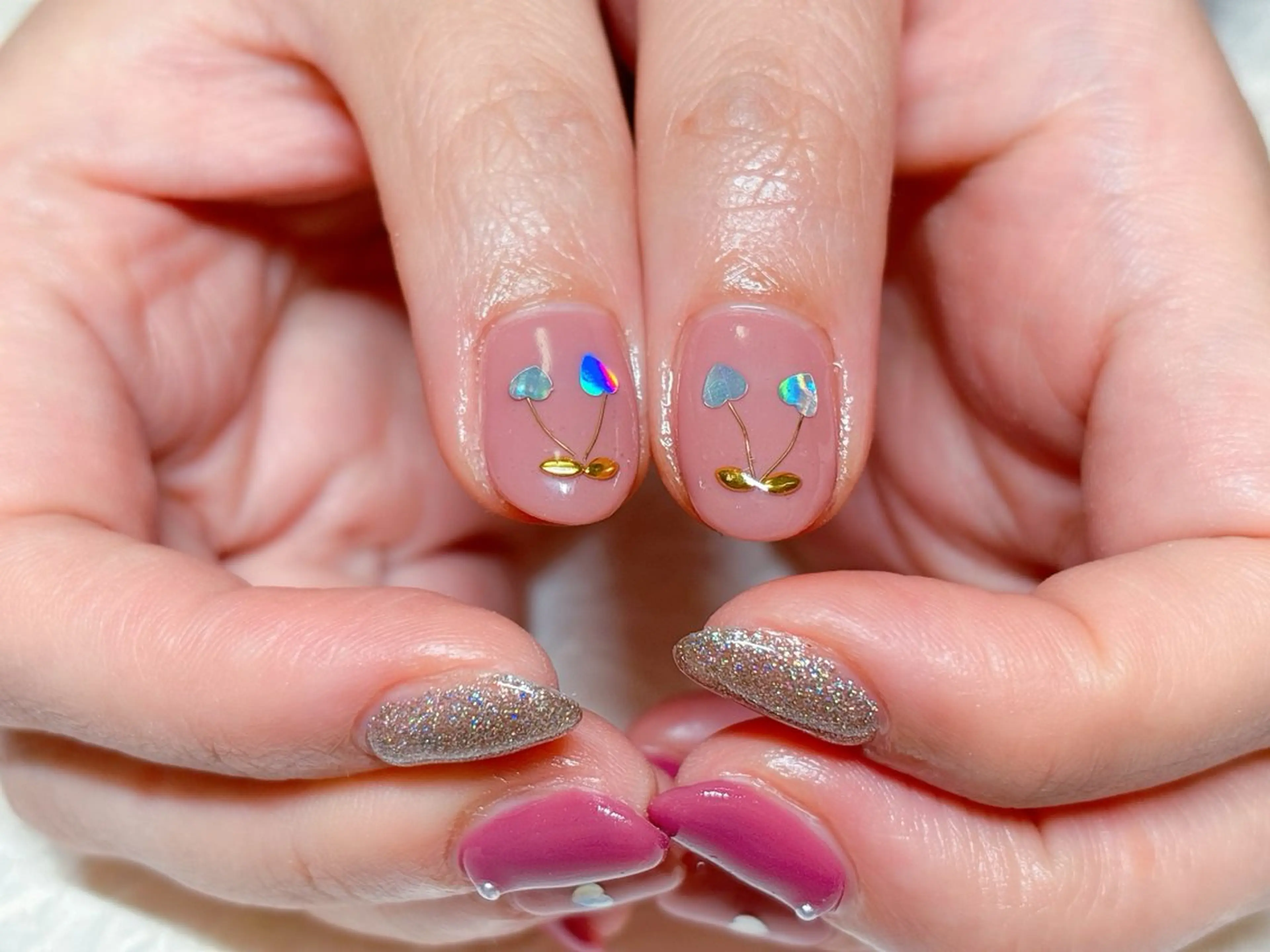 ネイル アートネイル オーロラネイル チークネイル フラッシュネイル フットネイル ハンドネイル ゆ か_Nails💫のネイルデザイン