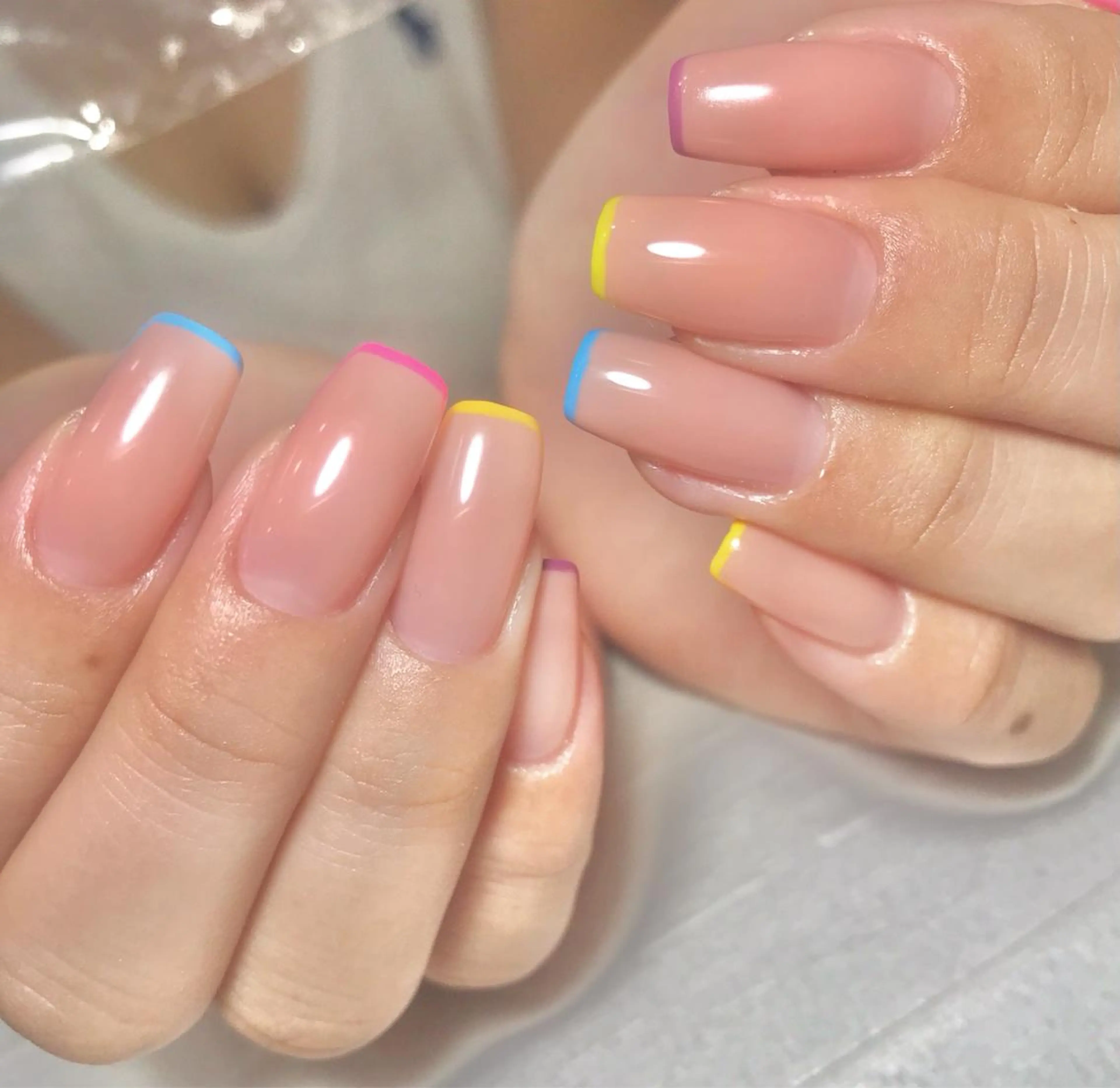 ネイル フレンチネイル 🧸やり放題🧸 （パラ・フィル専門）のネイルデザイン