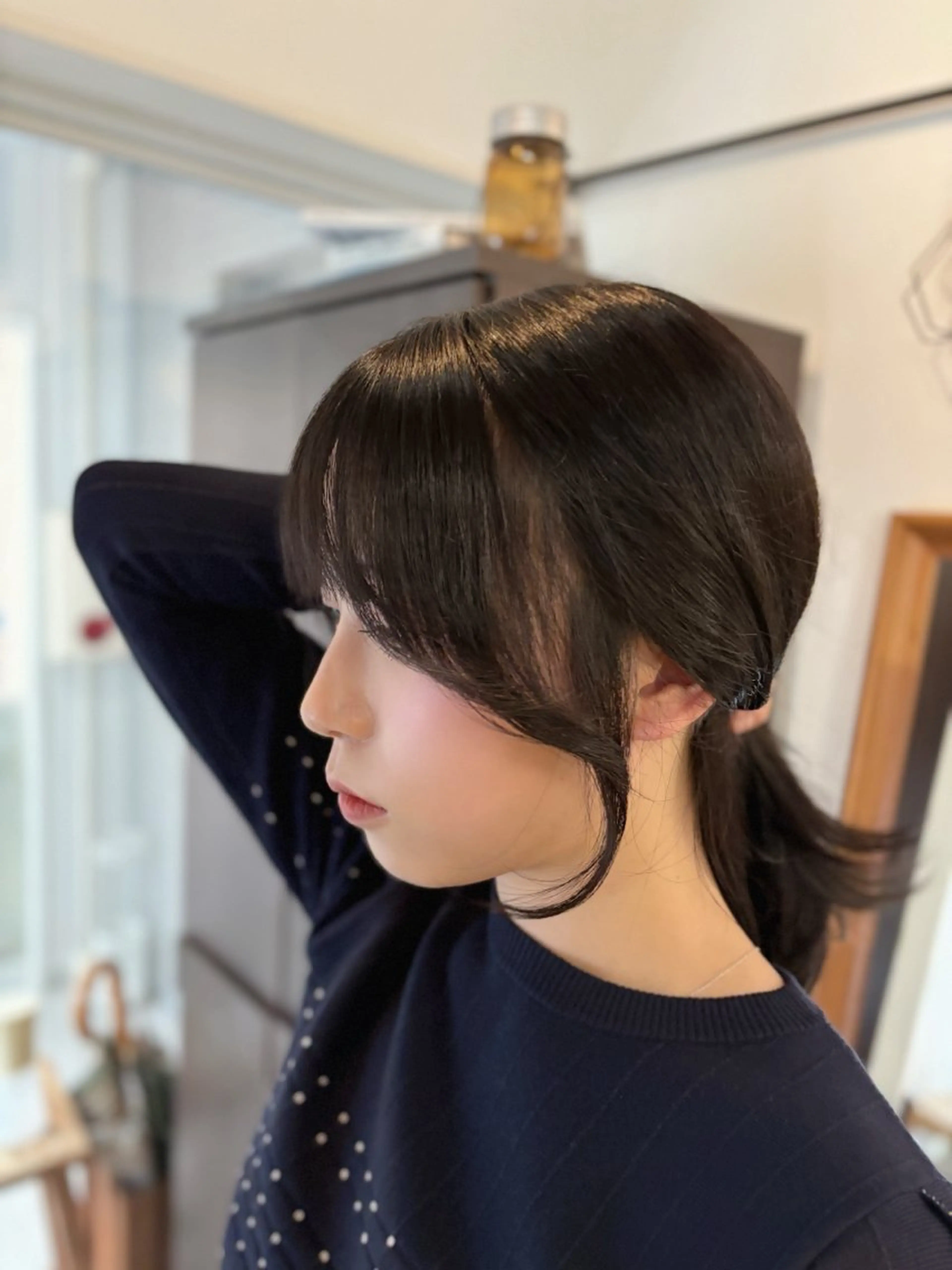 ミディアム カラー 小顔カット 【韓国レイヤー特化 ハッシュカット】のヘアスタイル