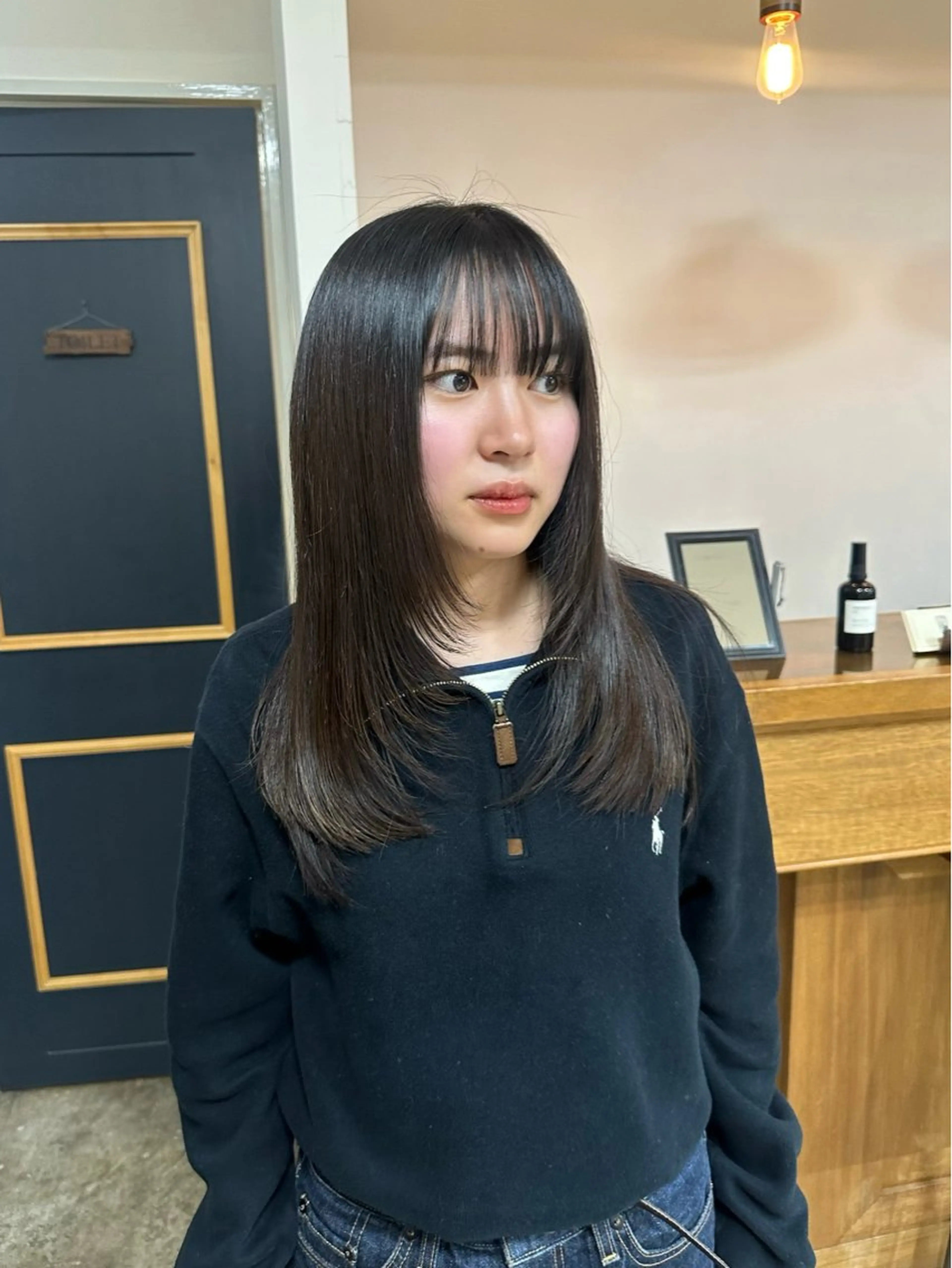 セミロング 顔まわりレイヤー レイヤーカット NAGISA 🎀カットモデル🎀のヘアスタイル