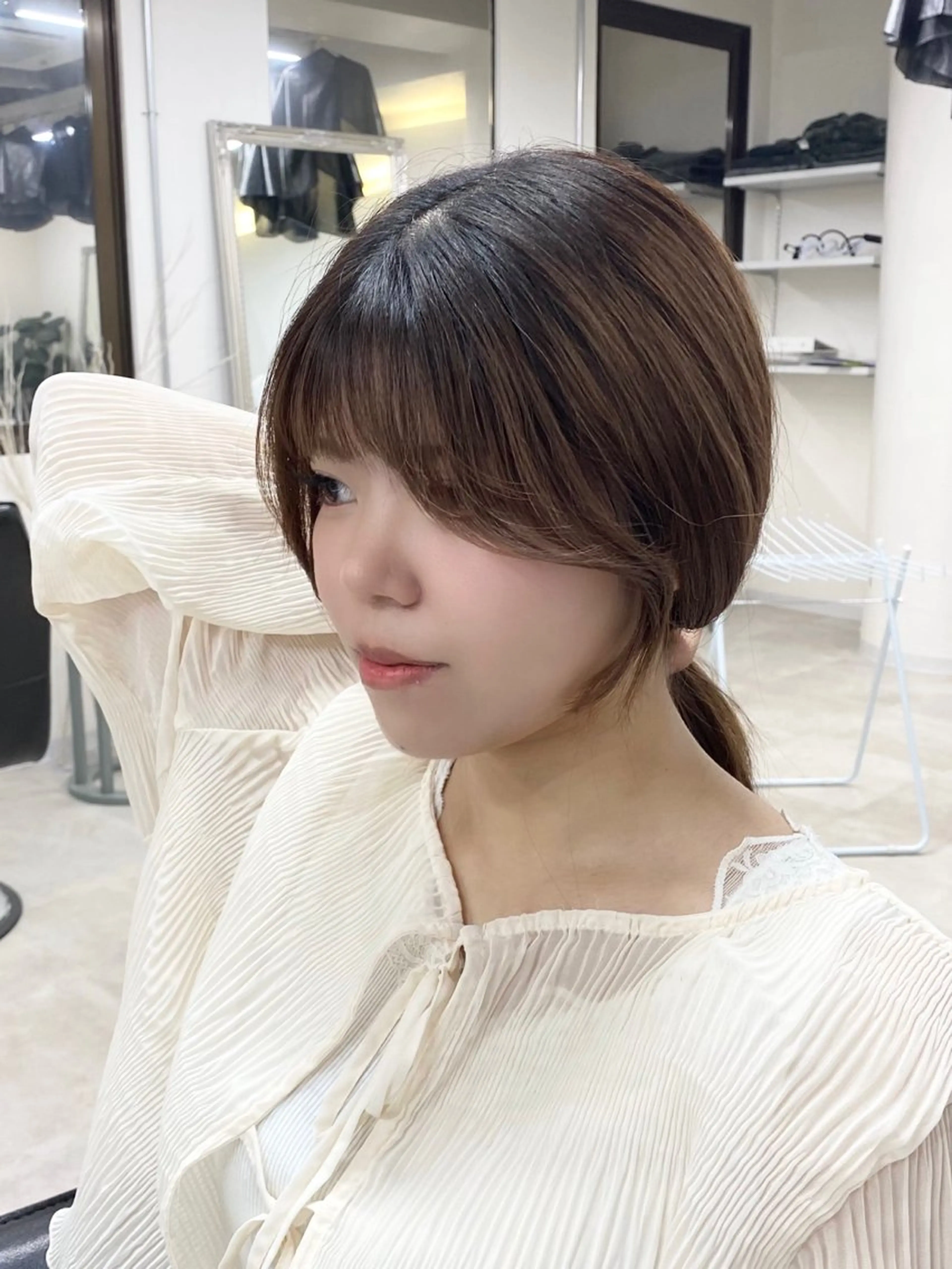 セミロング 顔周りカット ChLem所属・ショート✨レイヤー✨ 池田　慧太のヘアスタイル