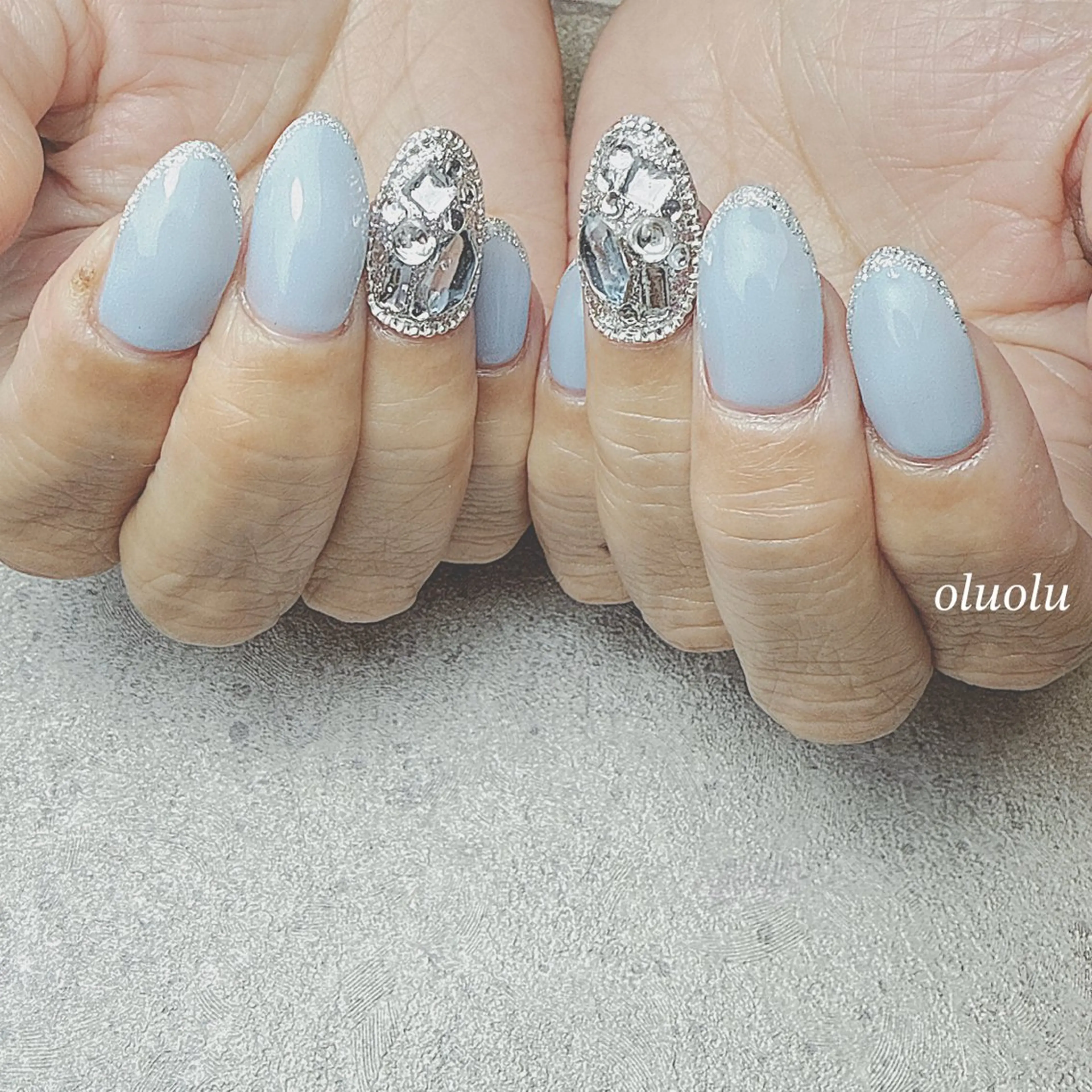 ネイル アートネイル フットネイル キラキラネイル ストーンネイル ハンドネイル 大村 紬華のネイルデザイン