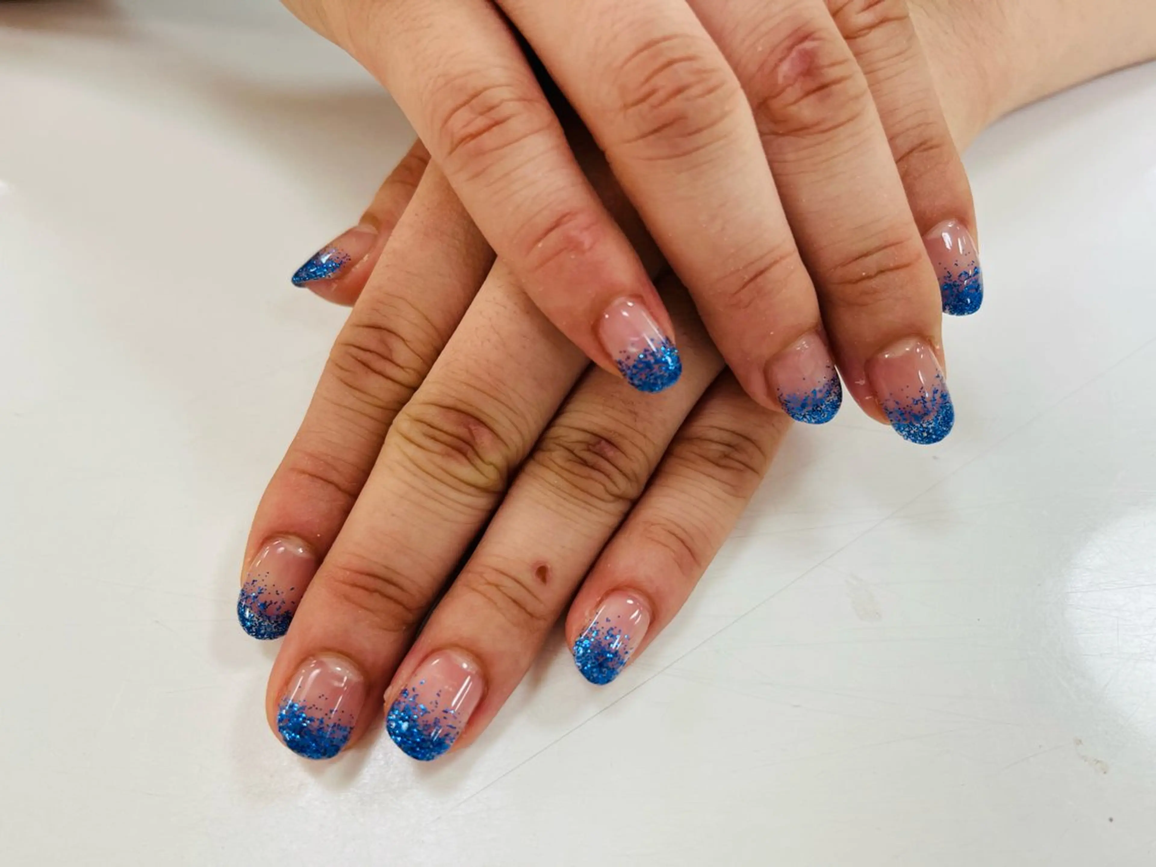 ネイル フットネイル フレンチネイル ジェルネイル ガラスフレンチ グラデーション ハンドネイル 二見 晴香のネイルデザイン