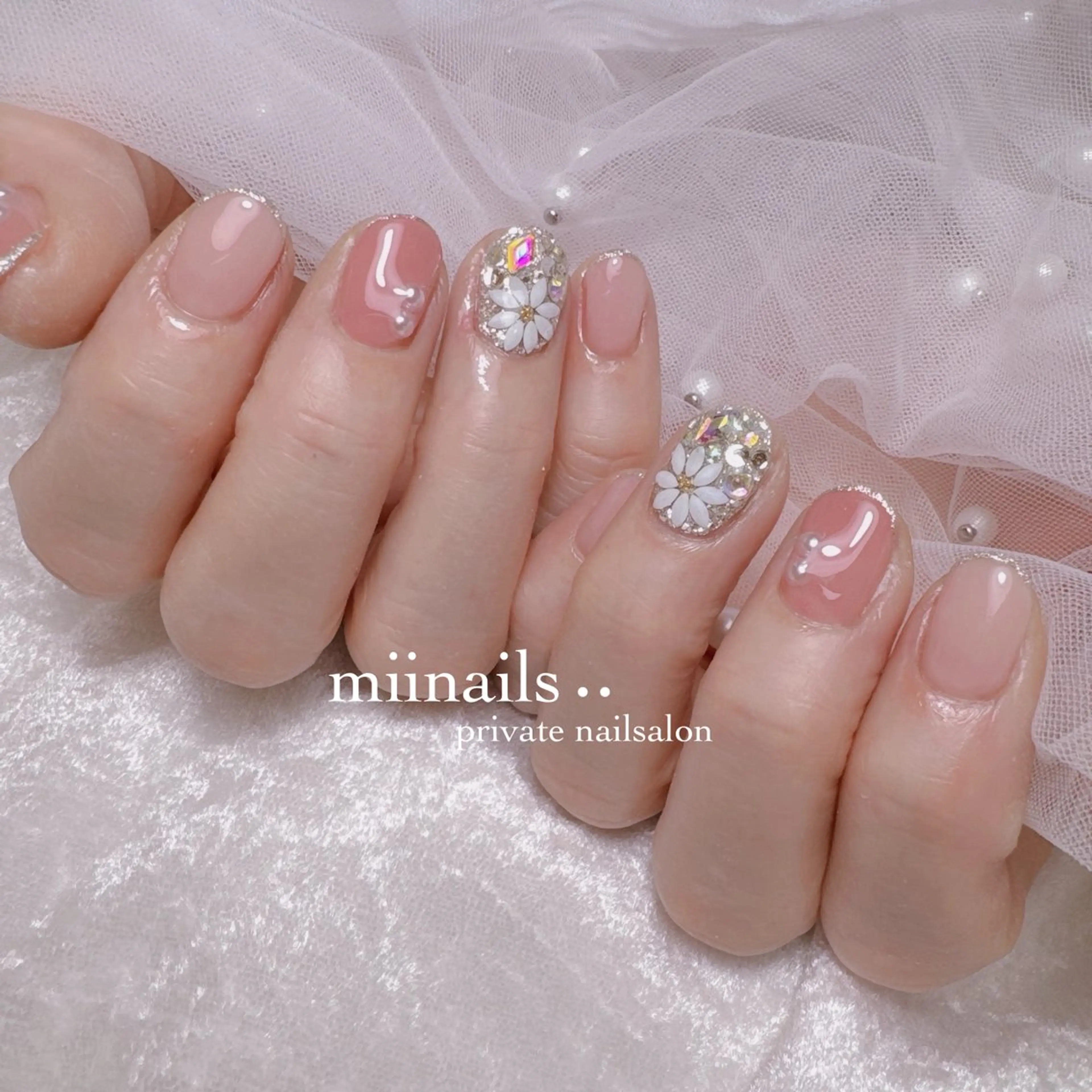 ネイル 韓国ネイル マグネットネイル ワンホンネイル ハンドネイル nailsalon miinailsのネイルデザイン