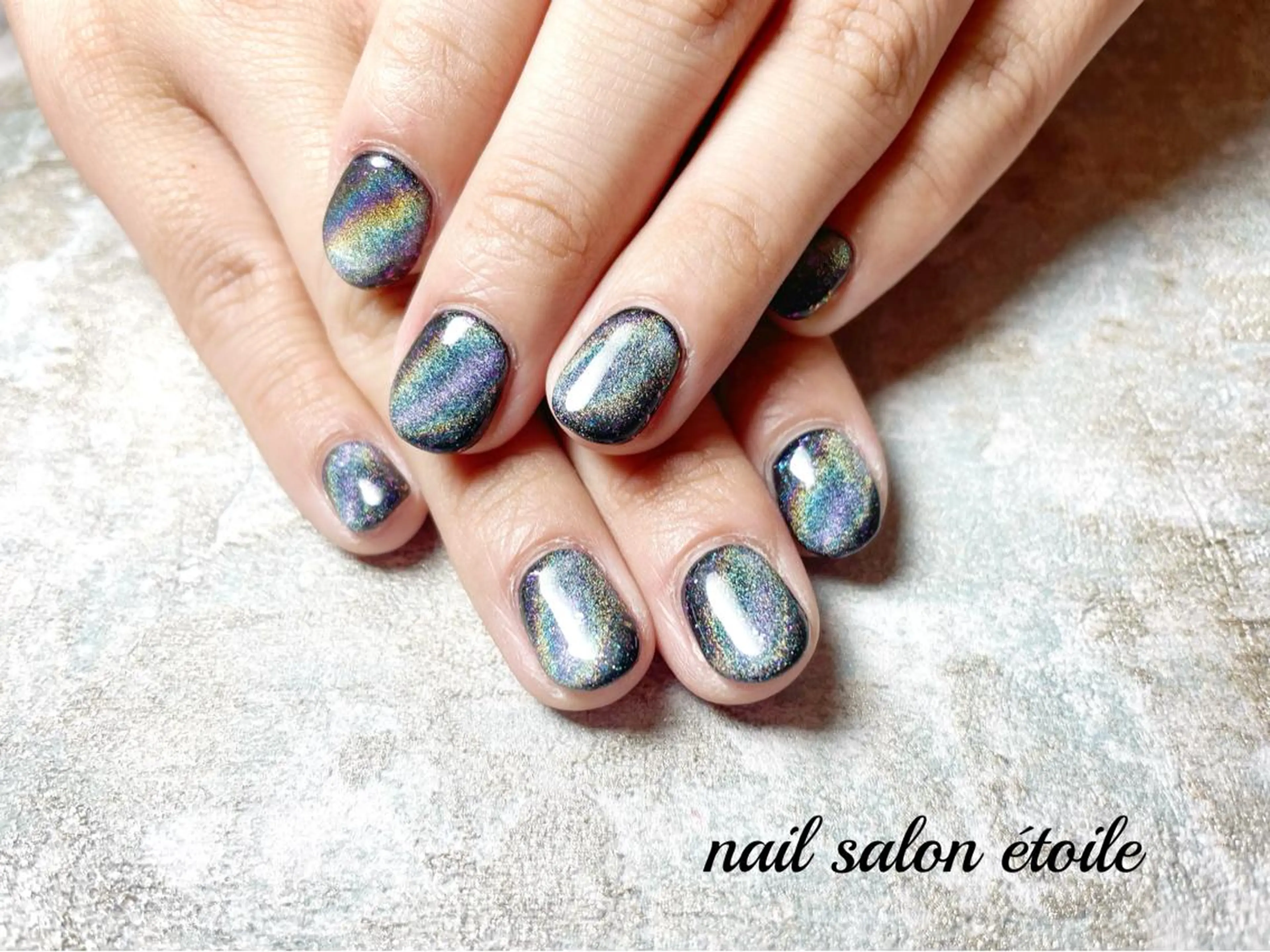 ネイル アートネイル ジェルネイル マグネットネイル ハンドネイル nail salon étoileのネイルデザイン