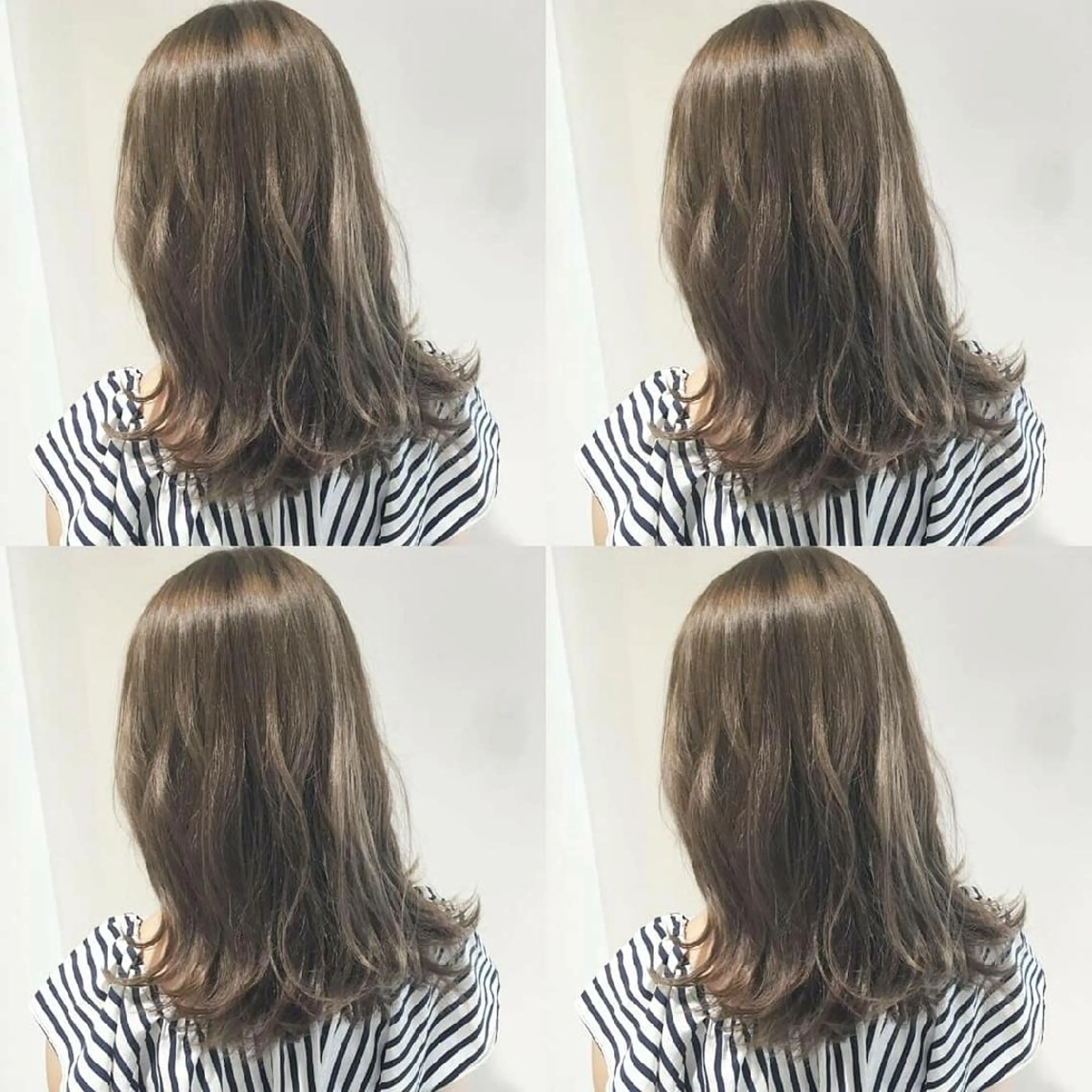 カラー セミロング バレイヤージュ 透明感カラー デザインカラー グラデーションカラー 外国人風カラー 竹内啓太 ボブのヘアスタイル