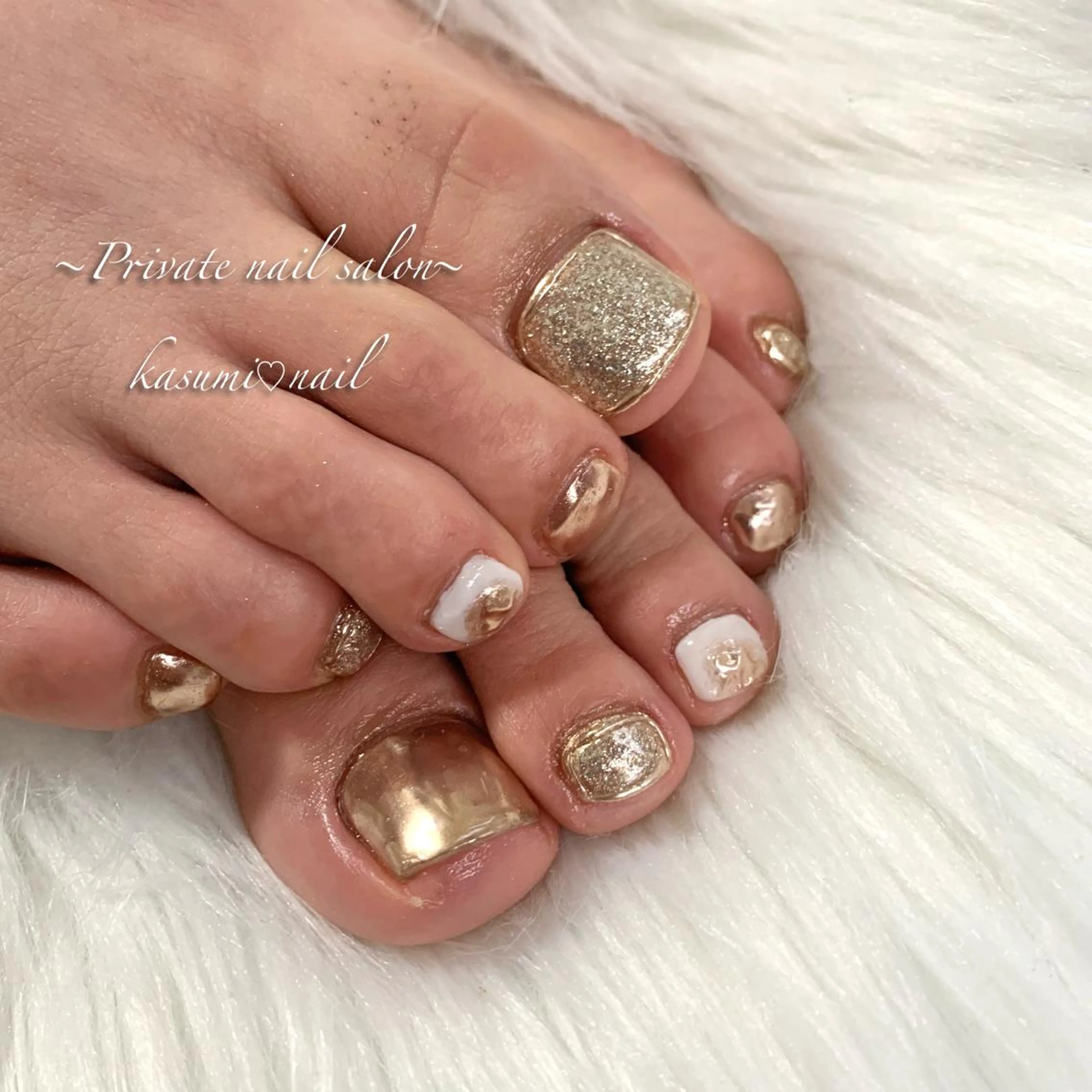 ネイル アートネイル ラメ(グリッター) マグネットネイル ミラーネイル 持ち込み KASUMI♡ Nailのネイルデザイン